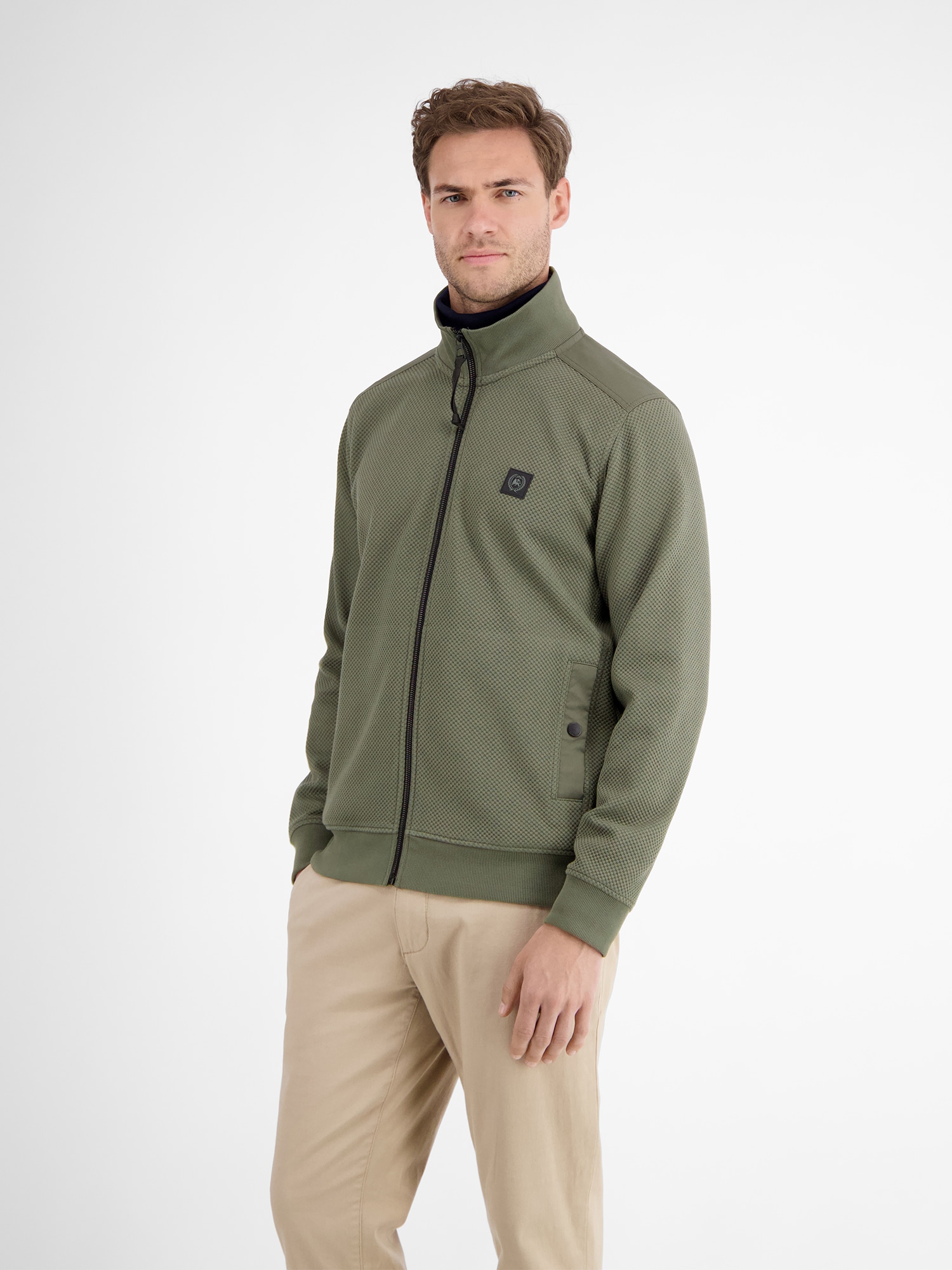 LERROS Veste sweat »LERROS Herren Sweatjacke in sportiver Struktur«