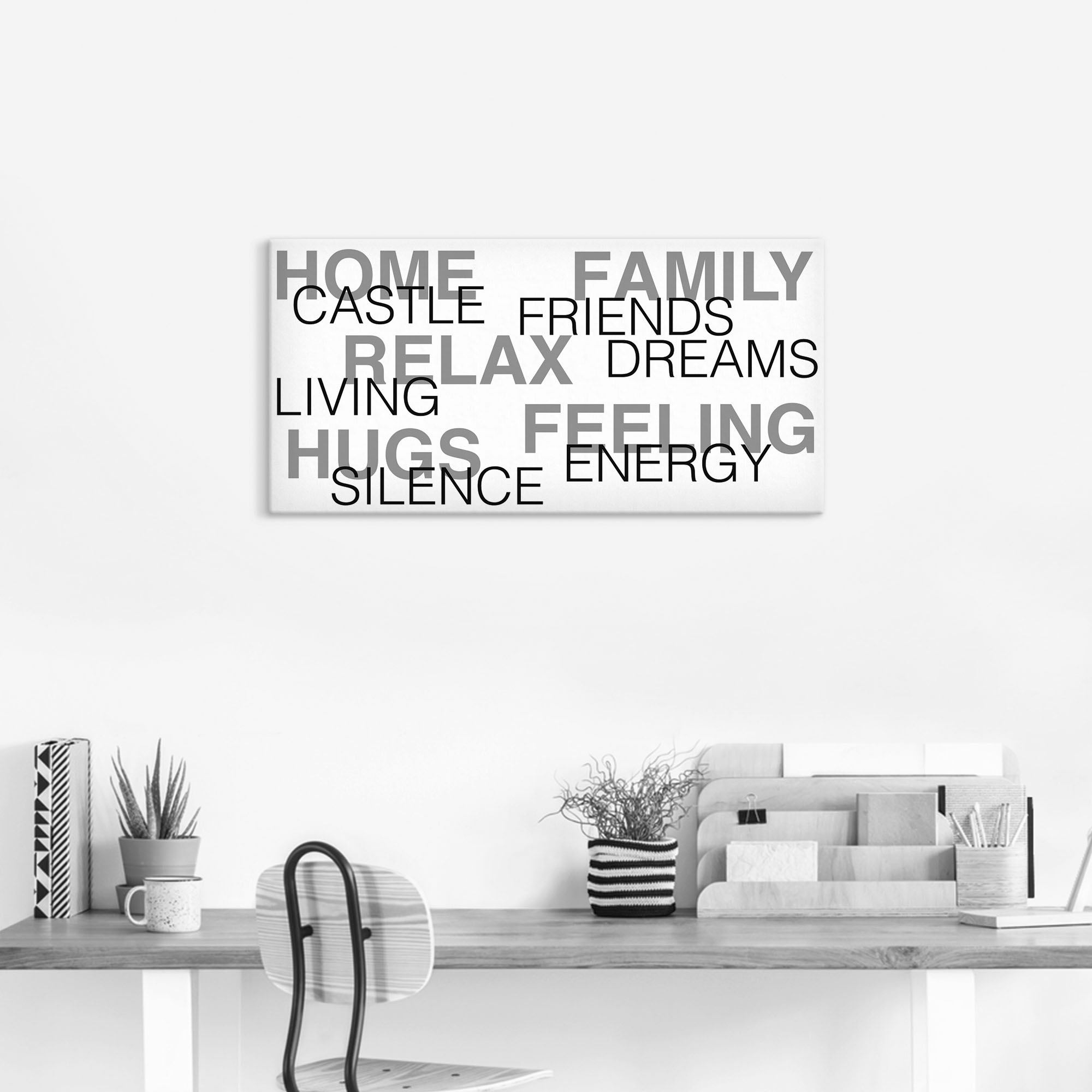 Artland Leinwandbild »Zuhause« Sprüche & Texte 1 Stk. tlg. auf Keilrahmen gespannt