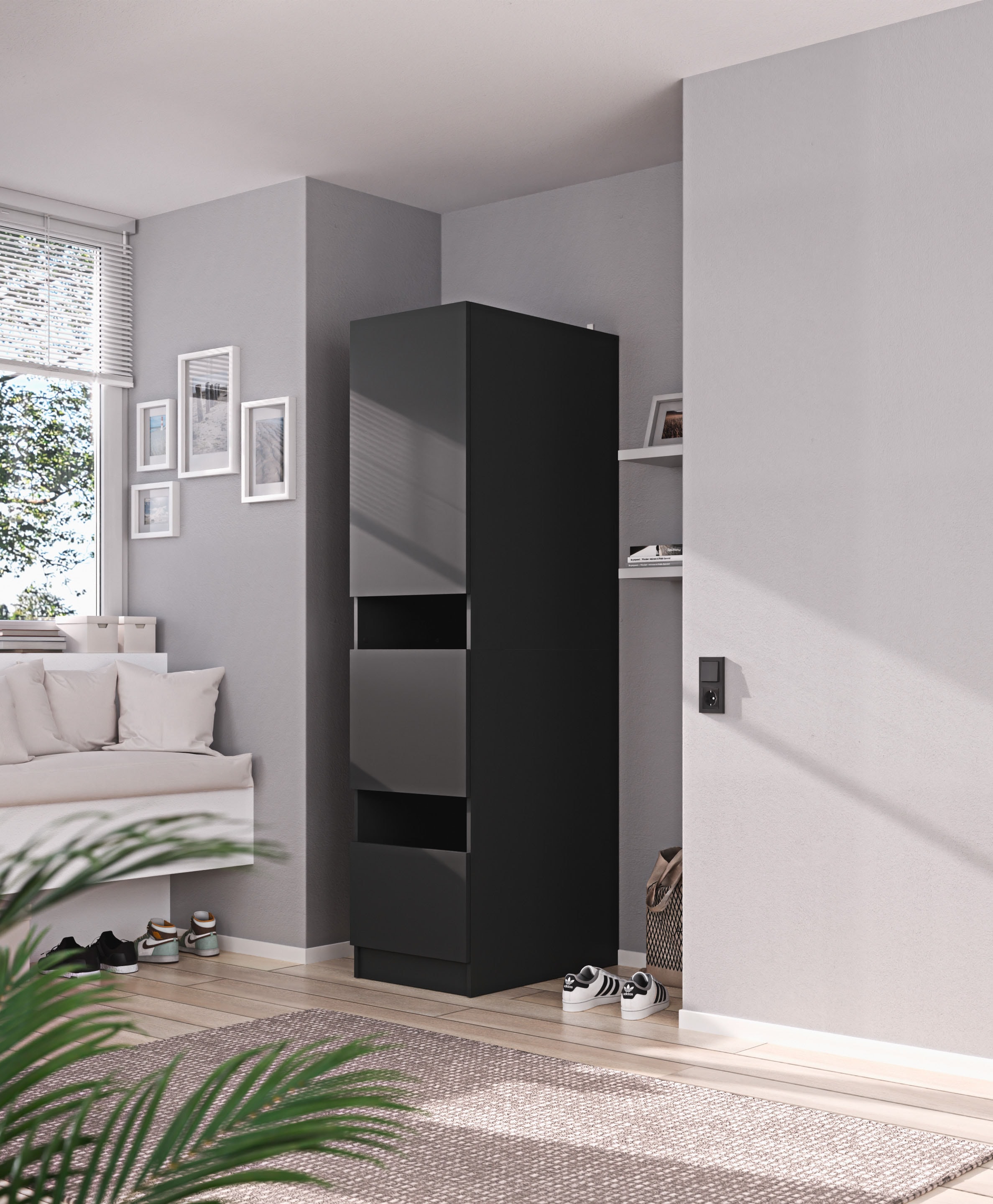 BASIC by Balculina Wäscheschrank »Washhome B/T/H 50x200x68 cm« 1 Stk. tlg. Breite 50cm, höhenverstellbare Metallfüsse