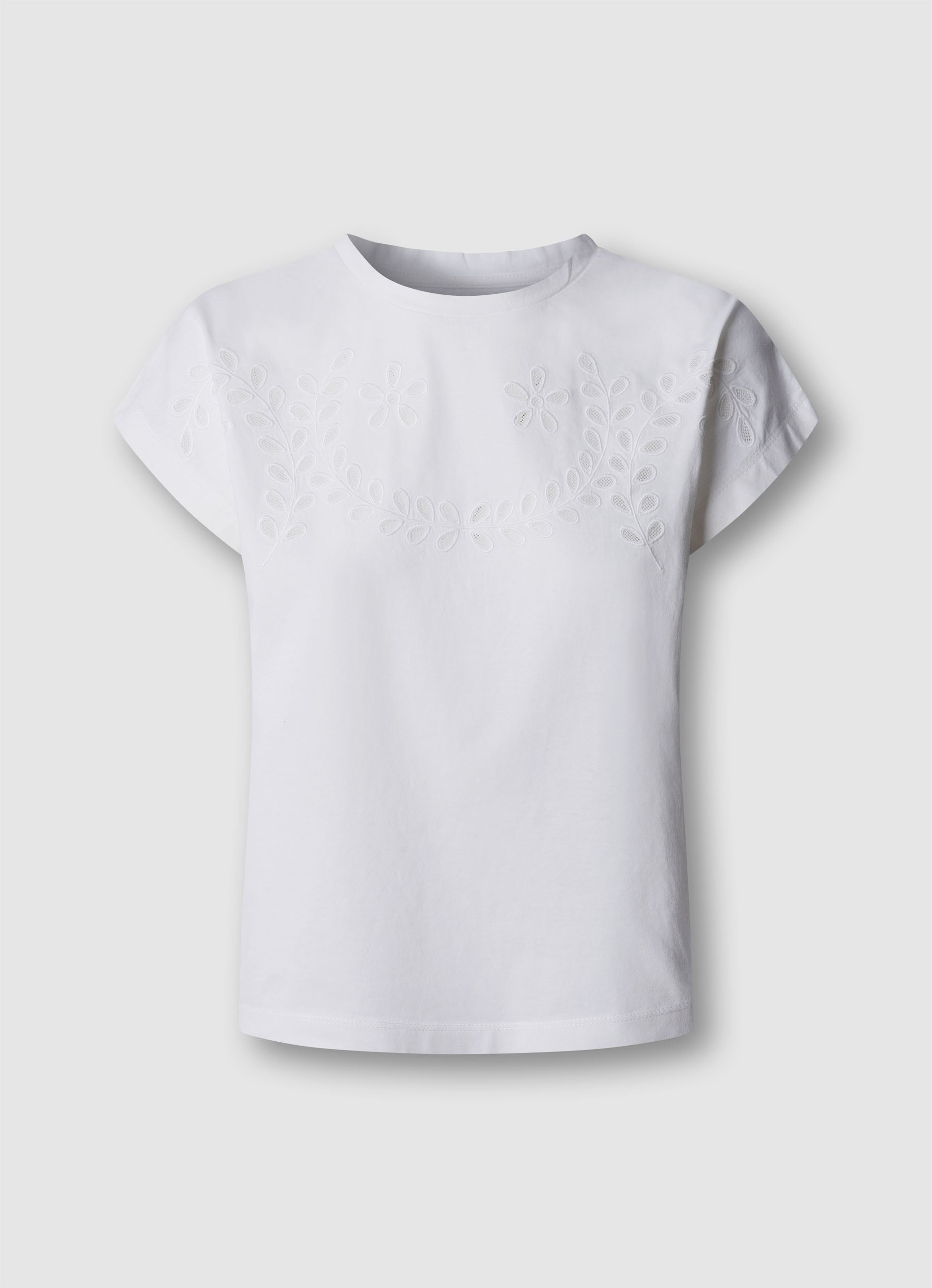 Pepe Jeans T-shirt »MINA« avec broderie florale ajourée