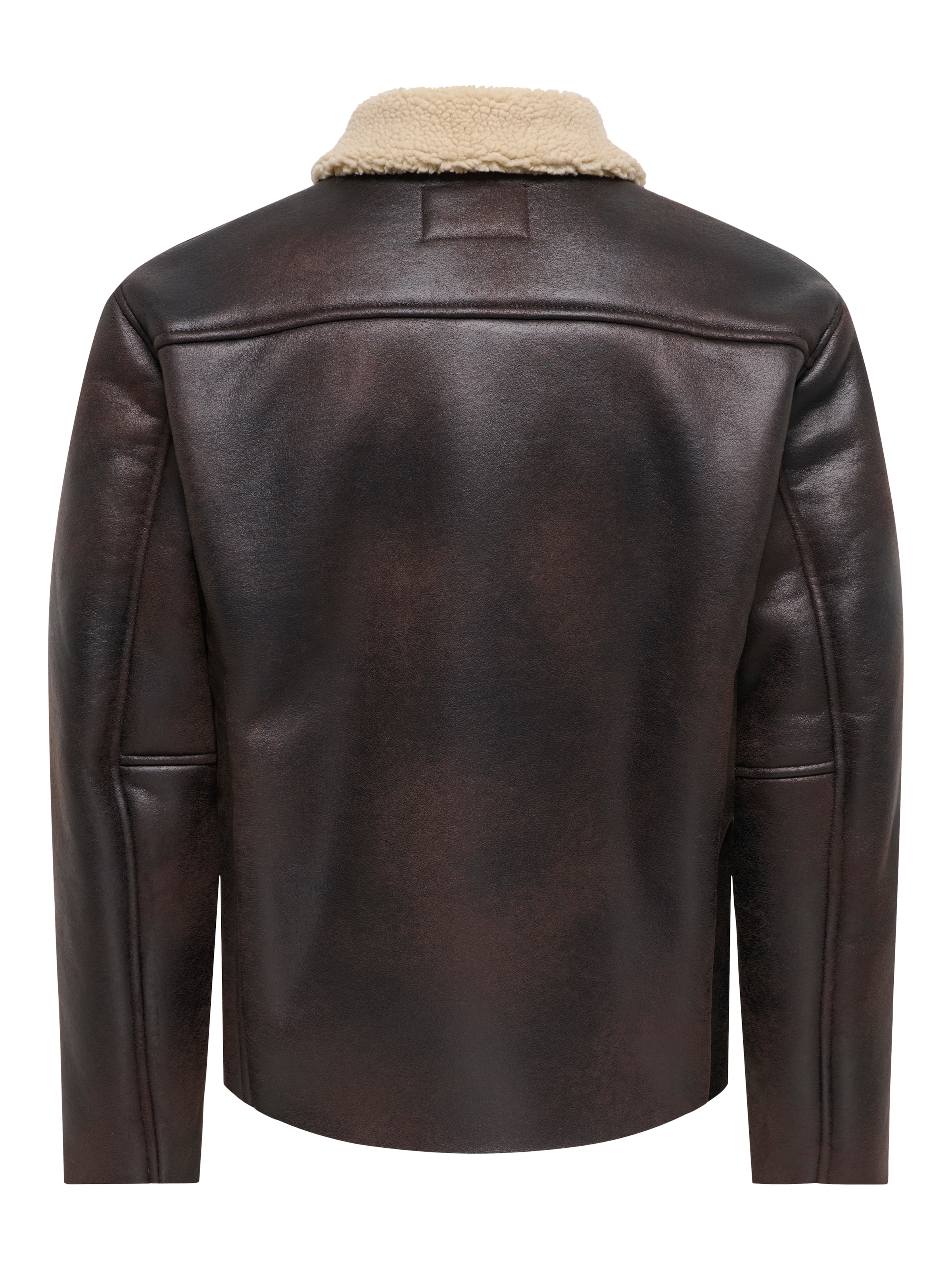 ONLY & SONS Blouson »ONSRIKER PU SHEARLING JACKET OTW VD« Polyester, coupe régulière
