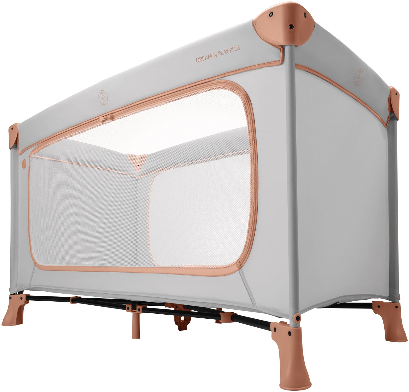 Hauck Baby-Reisebett »Dream N Play Plus, Dusty Cork« Vorderausstieg