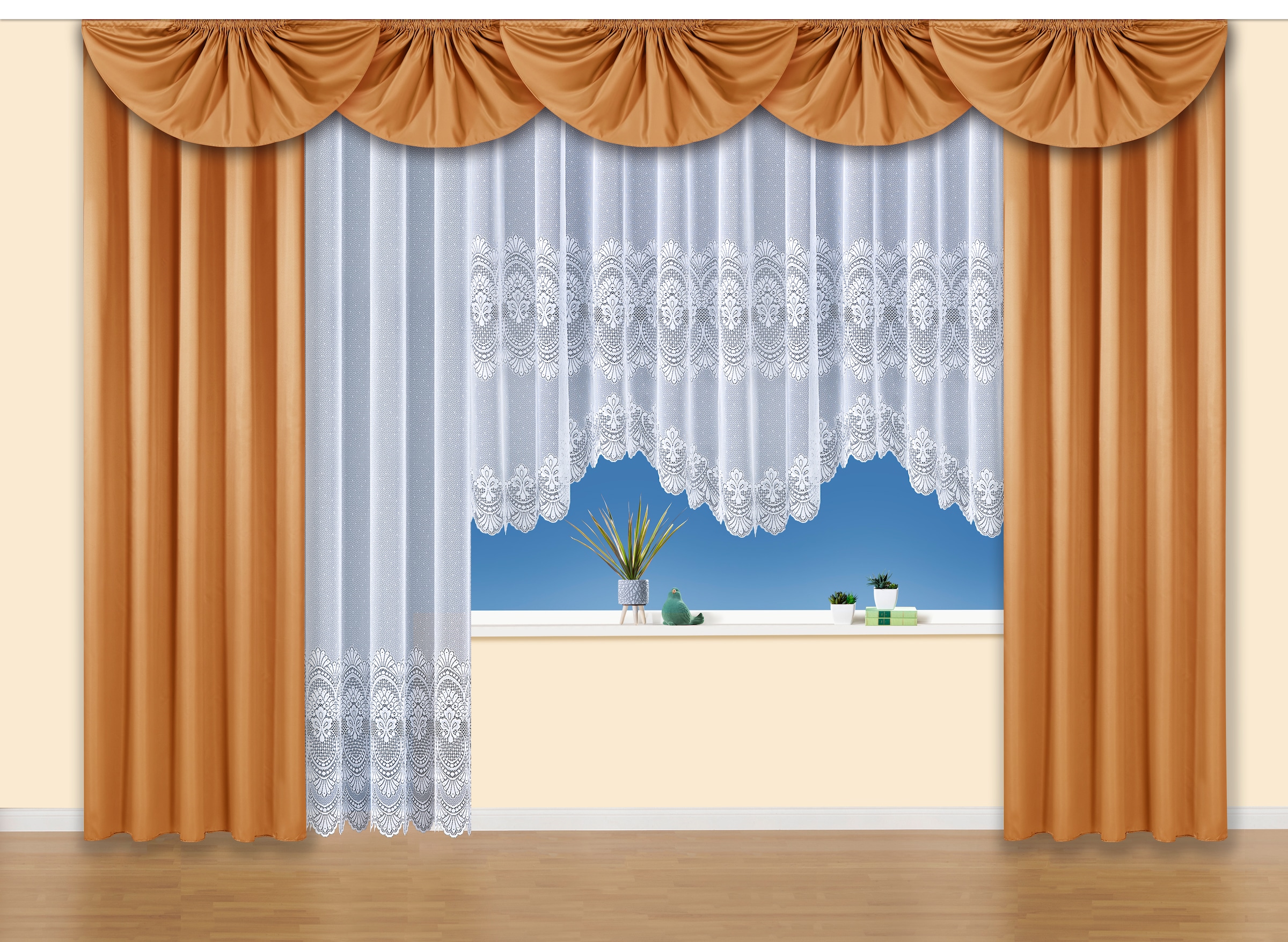 Weckbrodt Arc central »Nicoletta« Bande volante 1 cuis tlg. Querbehang, Gardine, Store, blickdicht