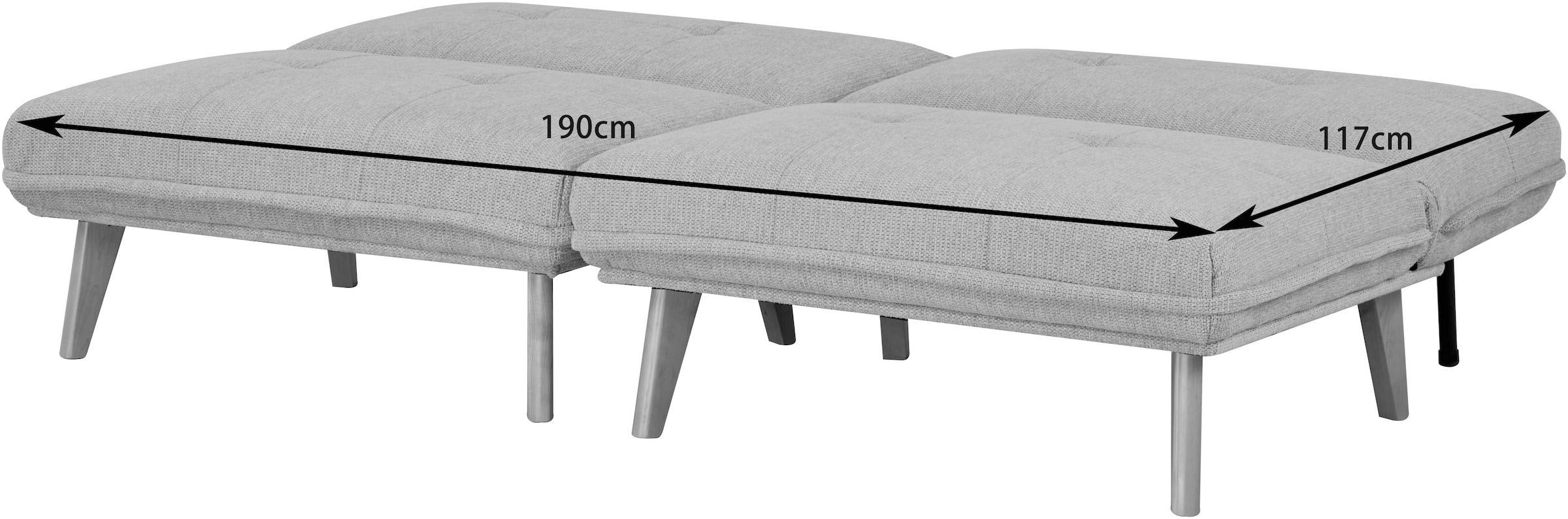 INOSIGN Sessel »DELANEY Schlafsofa, bestehend aus 2 Modulen, mit Schlaffunktion« Bettsofa, Schlafsessel, Klappsofa, erweiterbar, in Webstoff