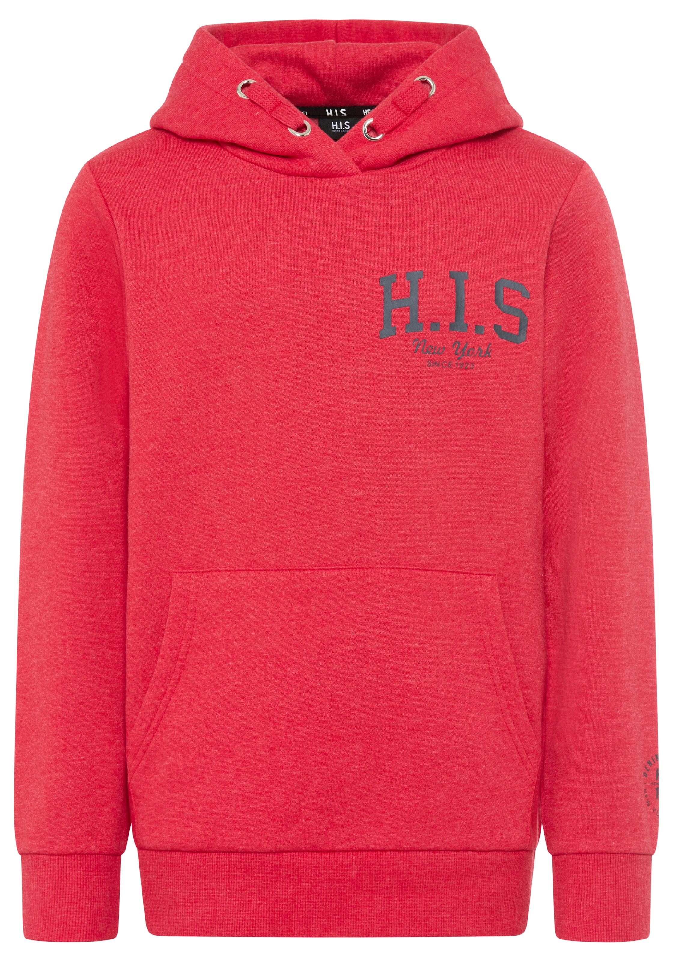 H.I.S Sweat à capuche »Kapuzenhoodie mit Logoprint für Jungen«, für Jungen, mit Kängurutasche, mit Logodrucken, in Basic Passform
