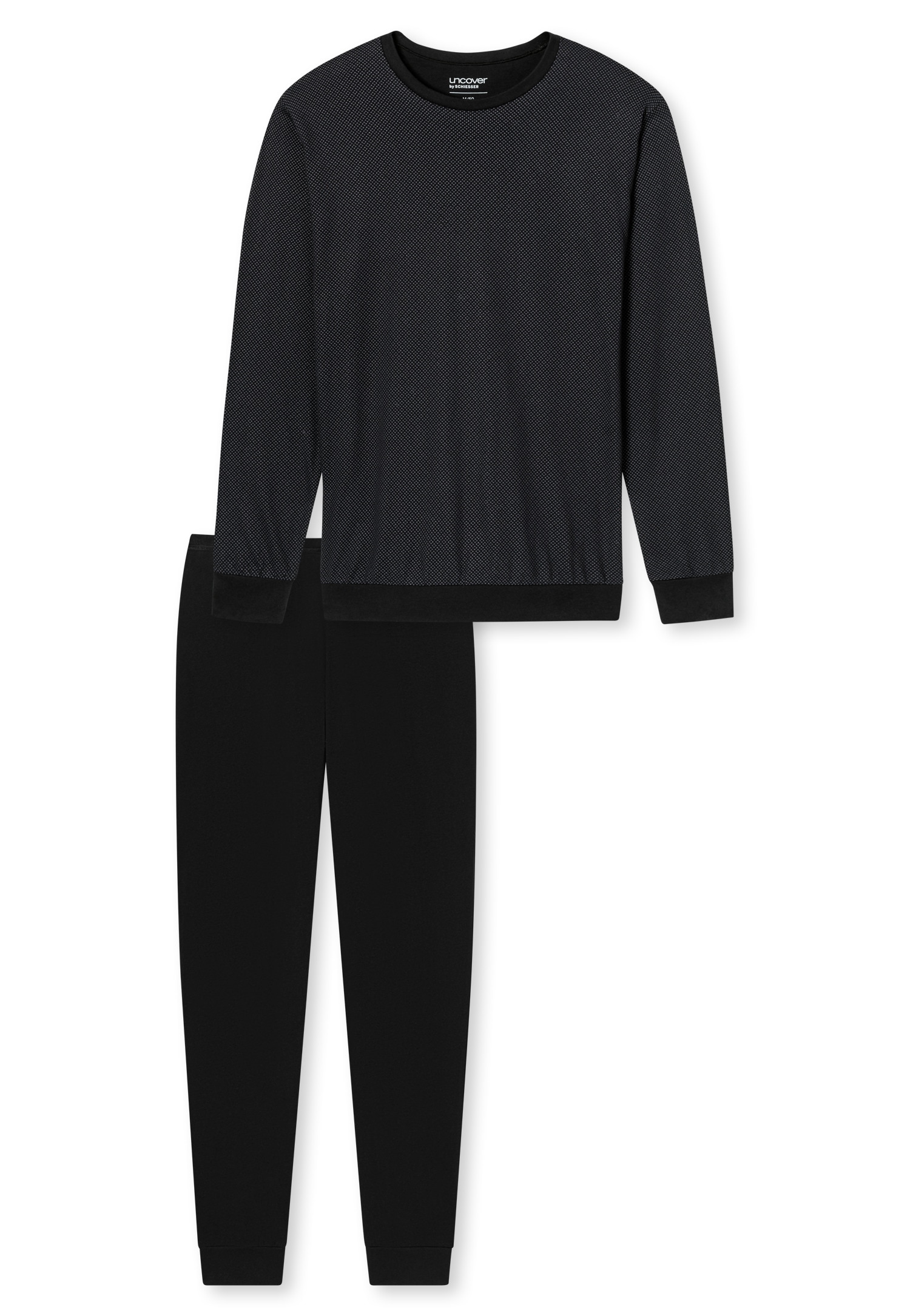 uncover by SCHIESSER Schlafanzug »Uncover Nightwear« 2 tlg. Langarm, Rundhals-Ausschnitt, Single Jersey-Qualität, weich