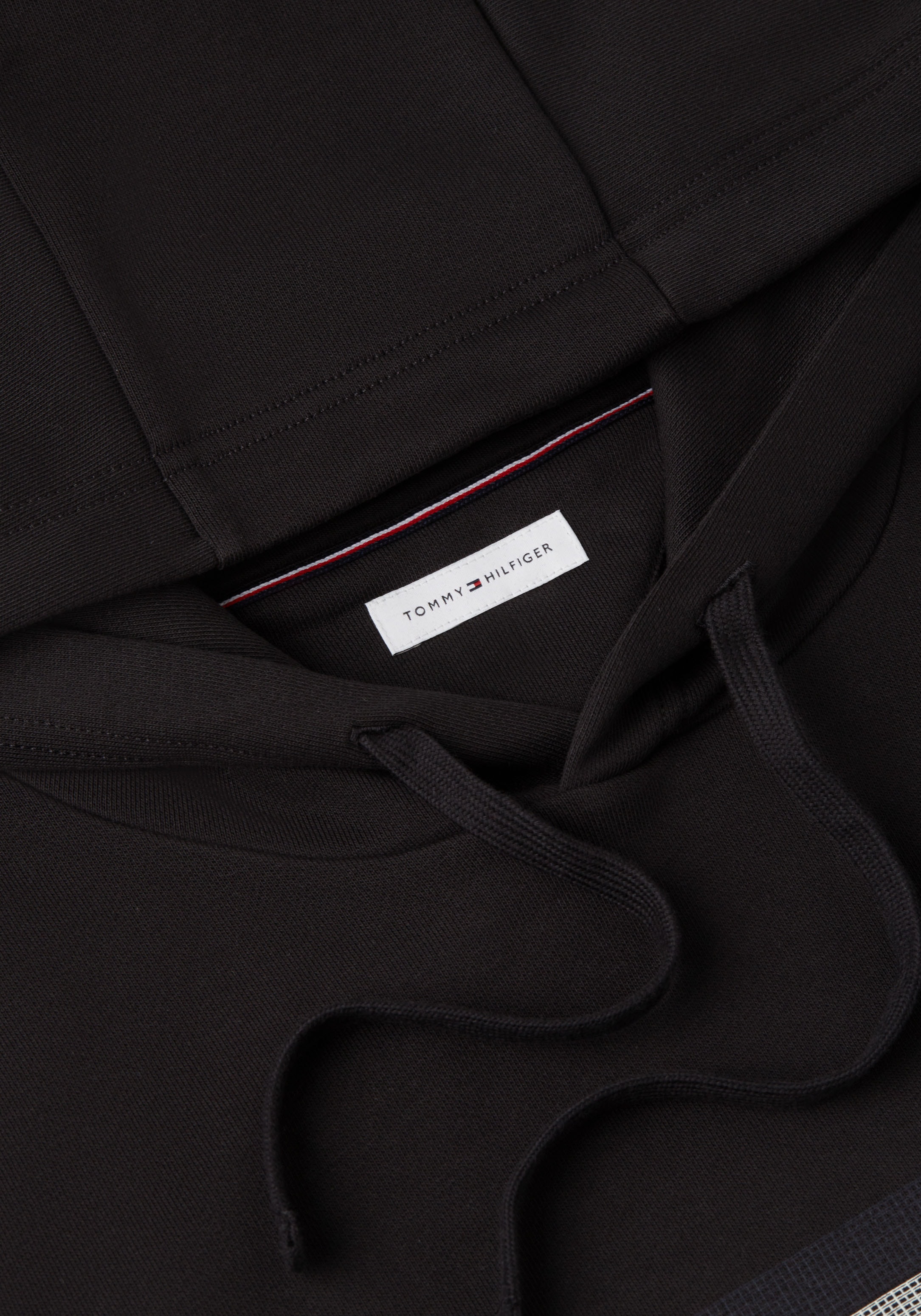 Tommy Hilfiger Hoodie »SCRIPT FLAG HOODIE«, avec graphique drapeau et cordon de serrage
