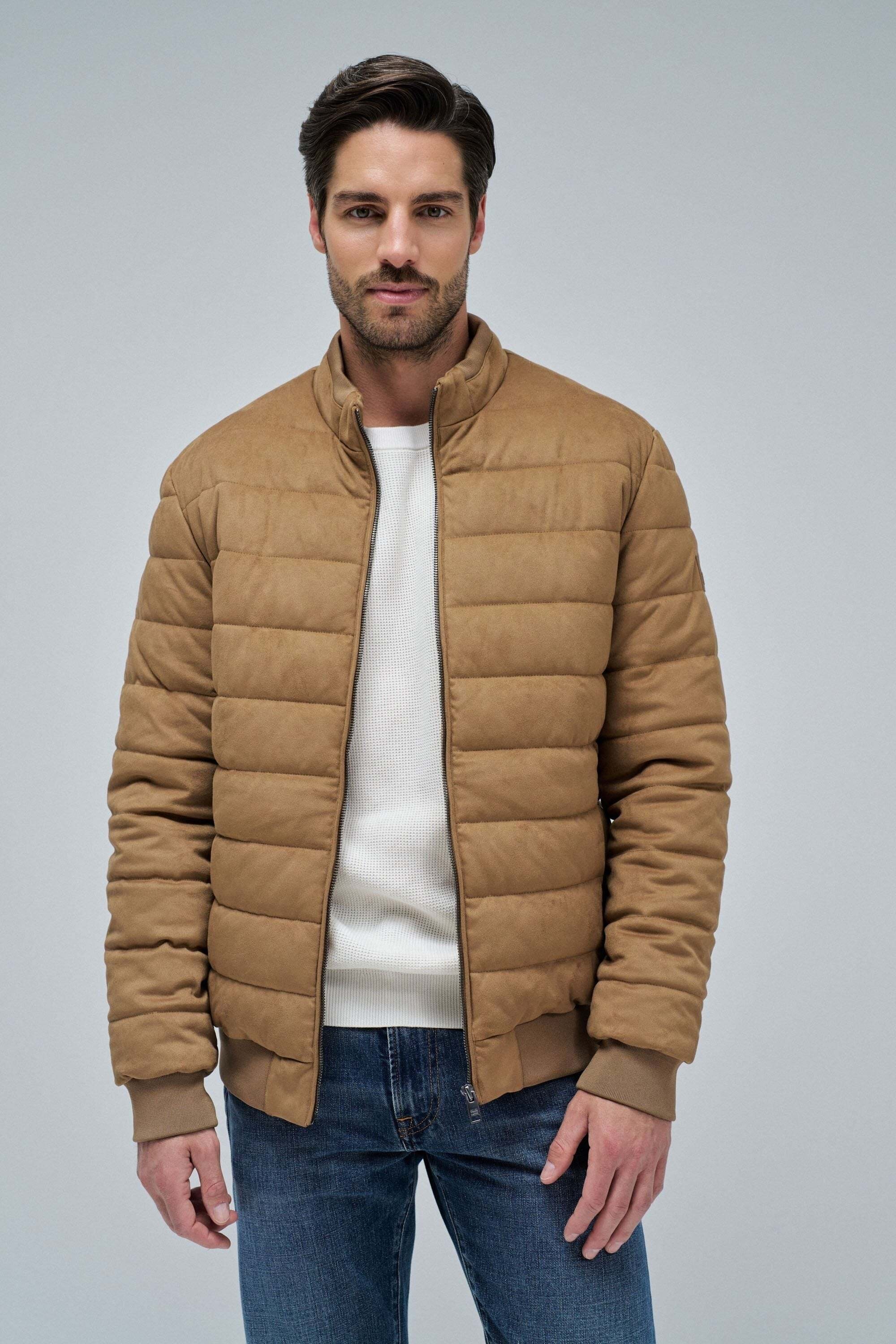 Salsa Steppjacke »Salsa Jeans Steppjacke Suede Puffer Bomber Jacket«