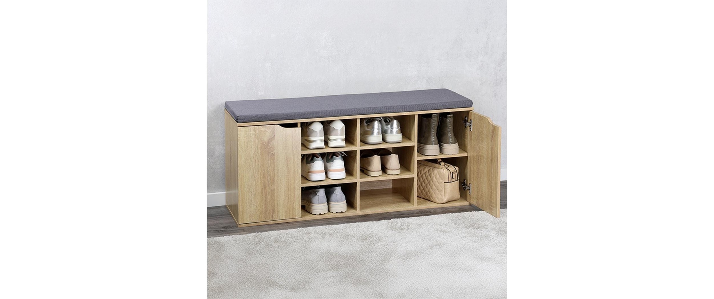 KESPER® Étagère à chaussures »Schuhregal 103 x 48 cm, Keine Angabe/Beige/Braun«
