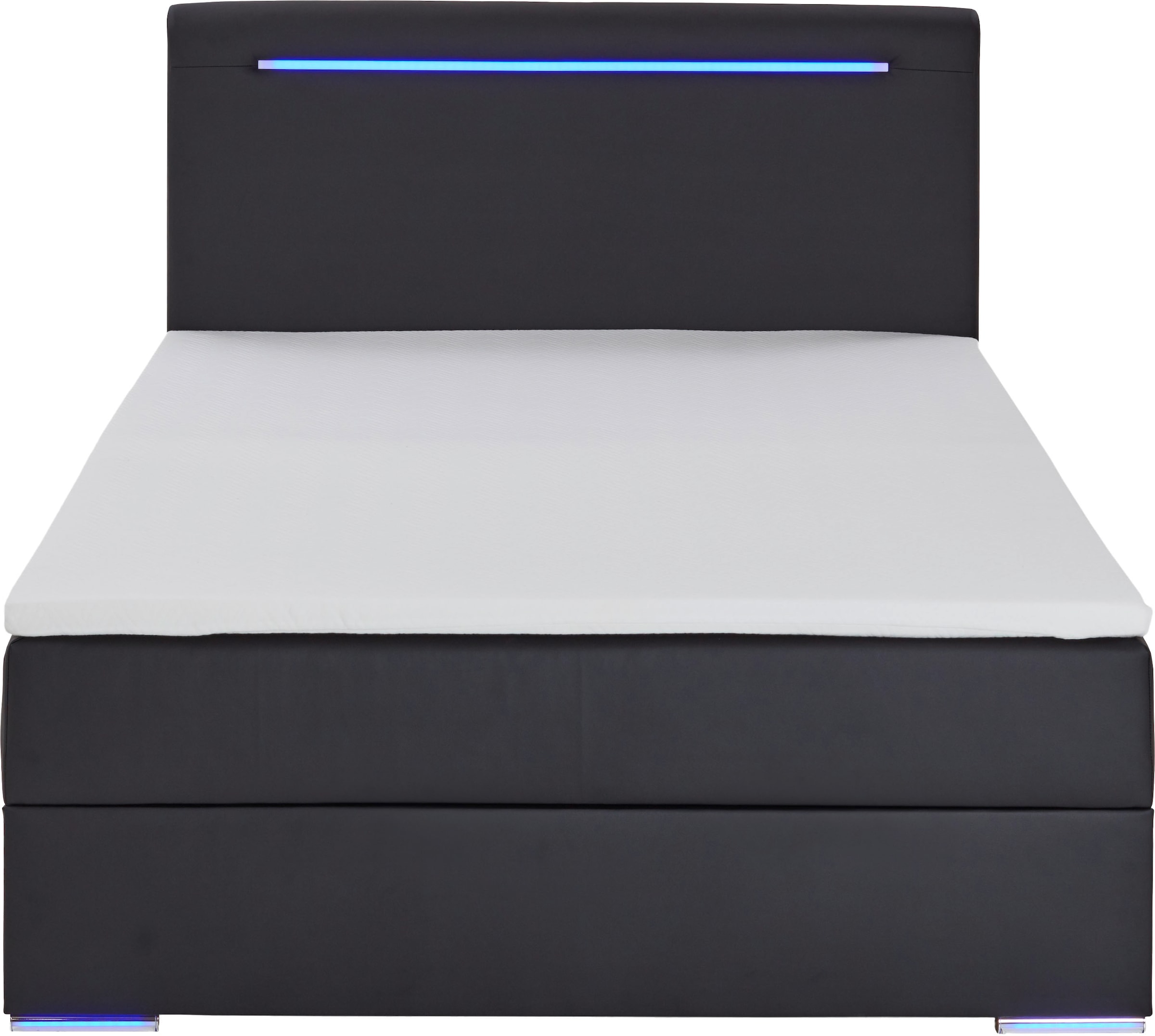 meise.möbel Boxbett »Candela inkl. Bettkasten, Topper & LED-Beleuchtung an Kopfteil & Füssen«