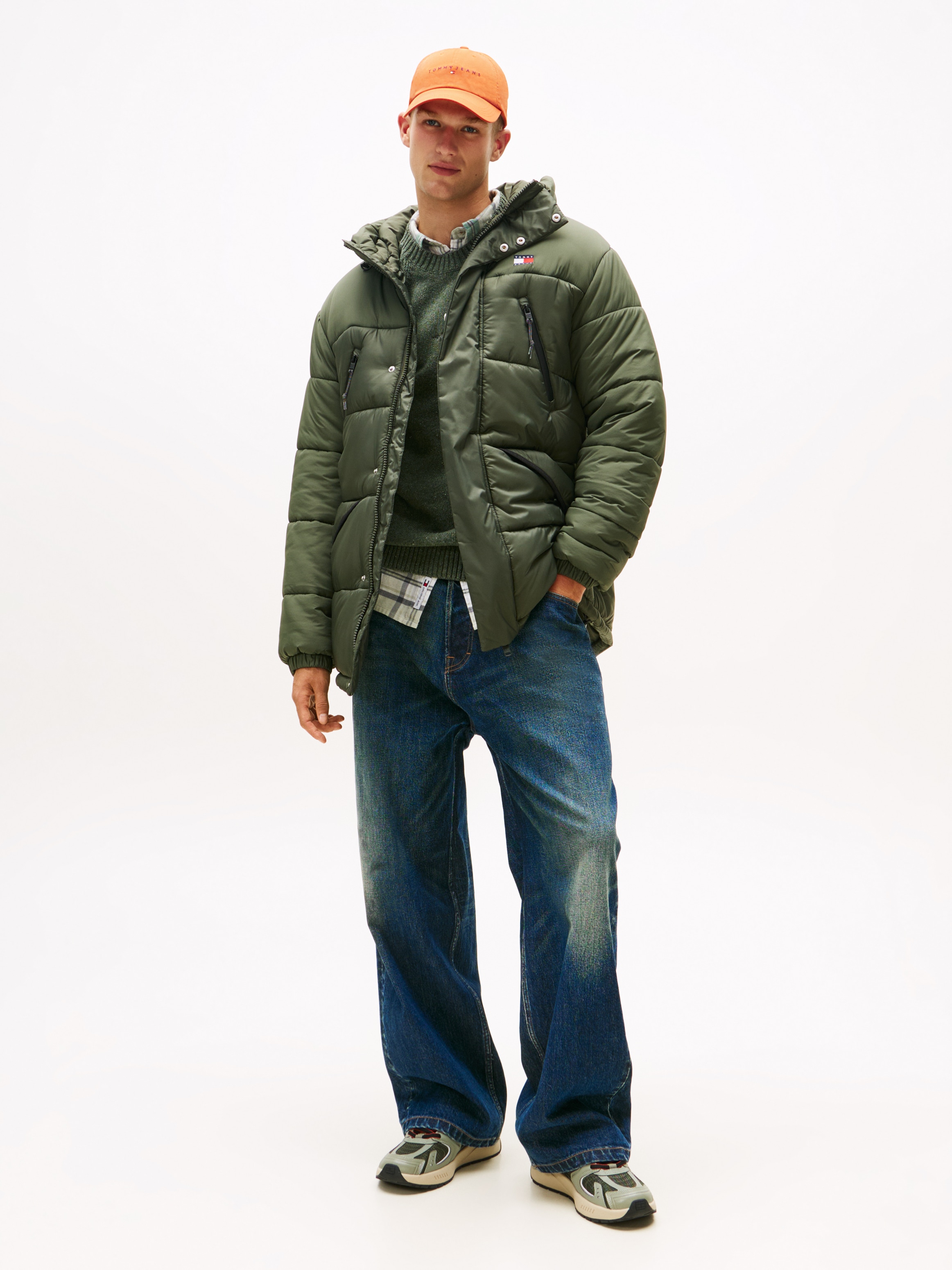 Tommy Jeans Manteau matelassé »FABRIC MIXED PARKA« Regular fit mit Kapuze