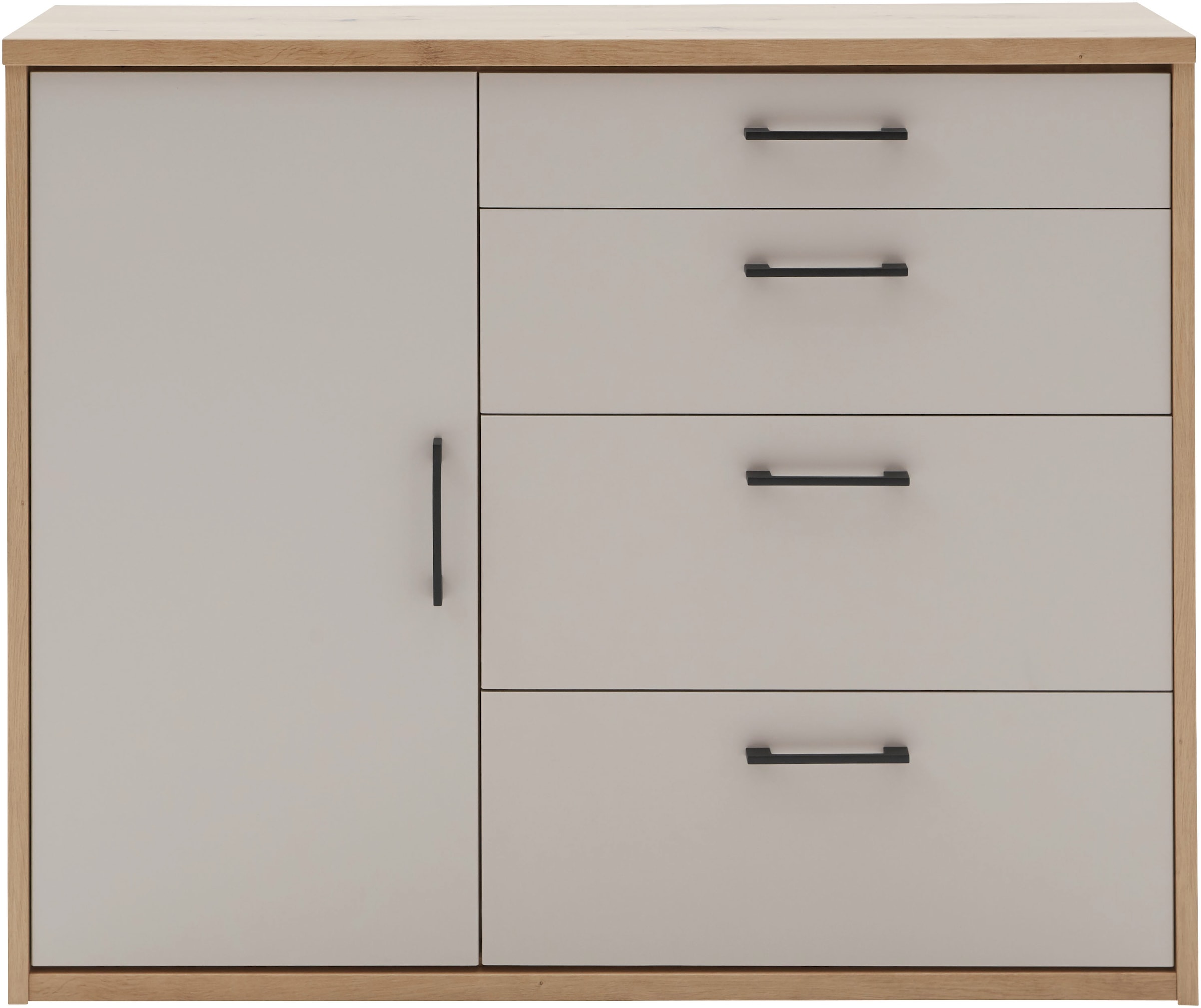 priess Commode haute »Warburg hochwertige Kommode aus Deutschland« livré monté avec amortisseurs et poignées en métal