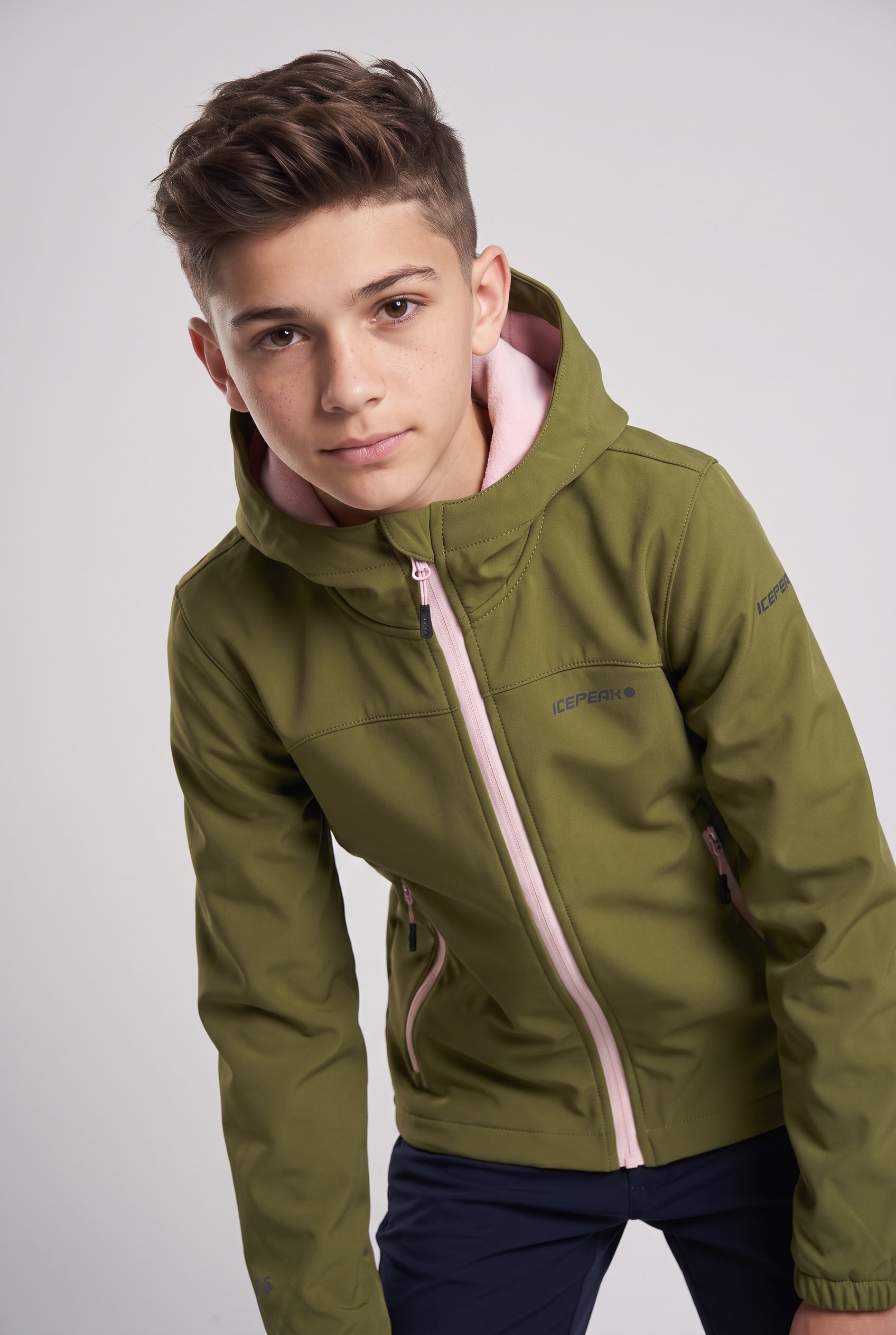 Icepeak Veste softshell »ICEPEAK KOBRYN JR« avec capuche avec capuche, respirant, déperlant, séchage rapide
