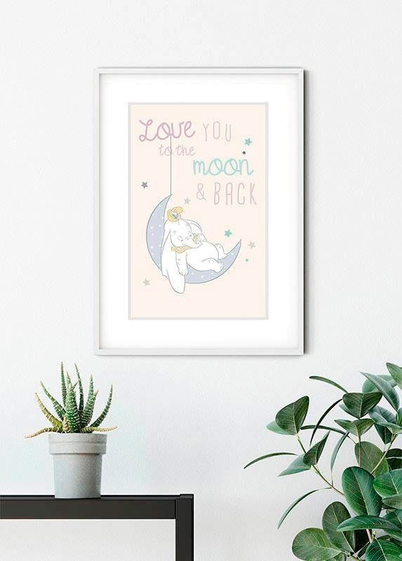 Komar Bild »Dumbo Moon« Disney 1 Stk. tlg. Wandbild zur Dekoration im Kinderzimmer - ohne Rahmen