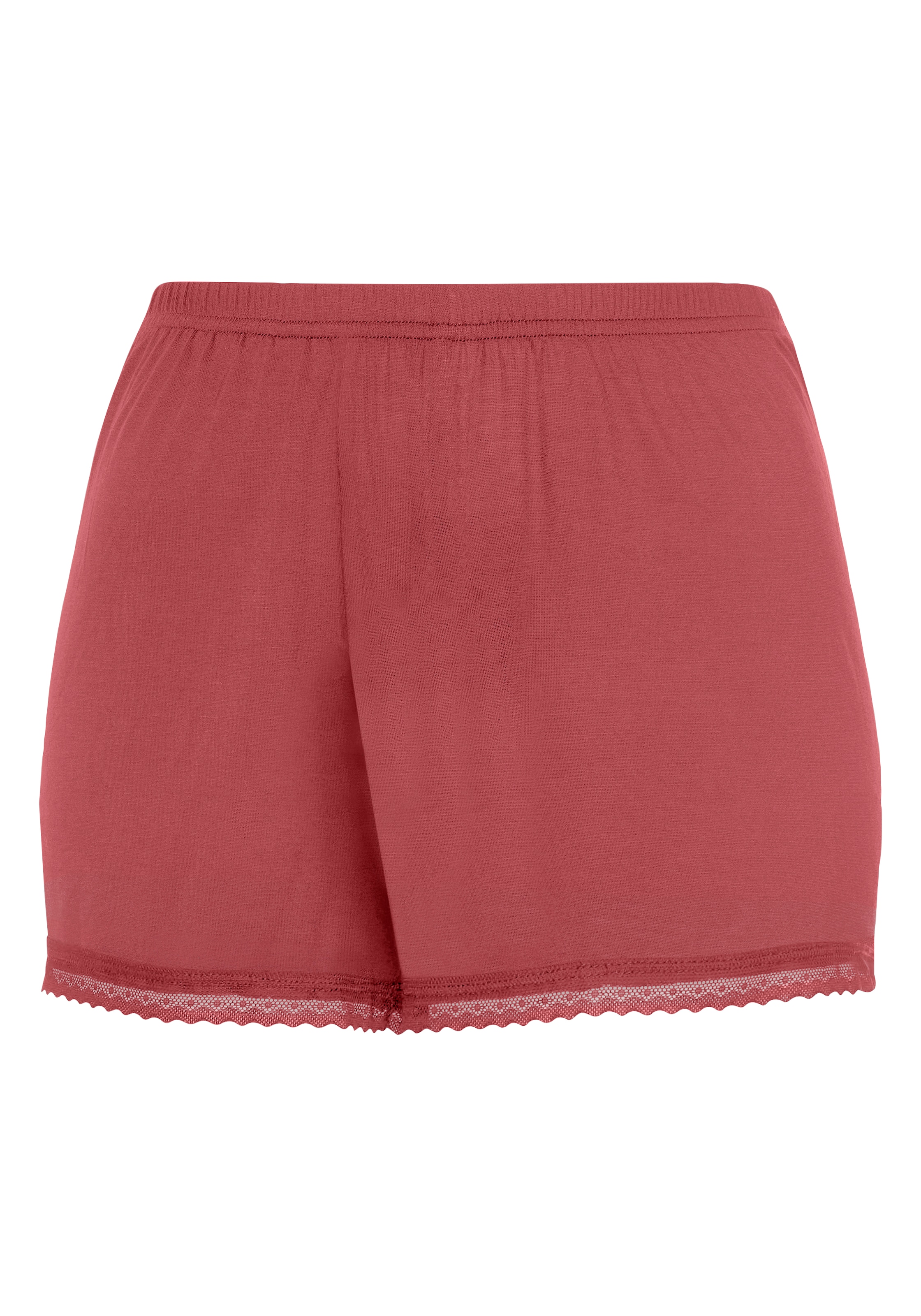 LASCANA Pyjamashorts  mit feiner Spitzenkante
