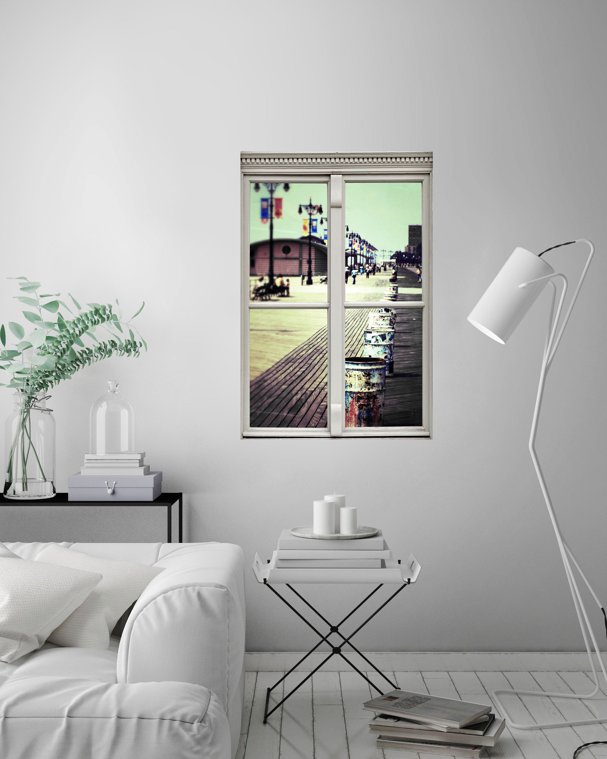 queence Wandsticker »Fussgängerzone« Wandsticker, Wandbild, selbstklebend, 3D, Fenster