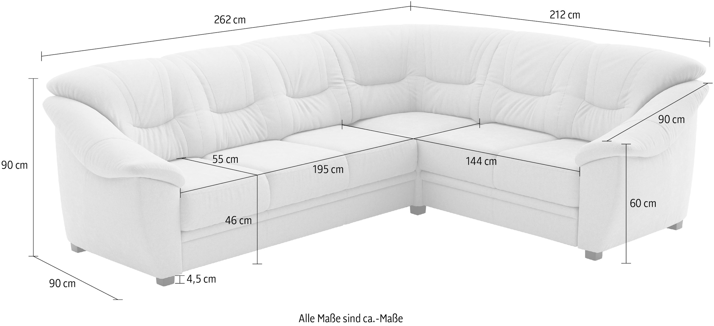 sit&more Ecksofa »Savona« mit Federkern, optional mit Schlaffunktion