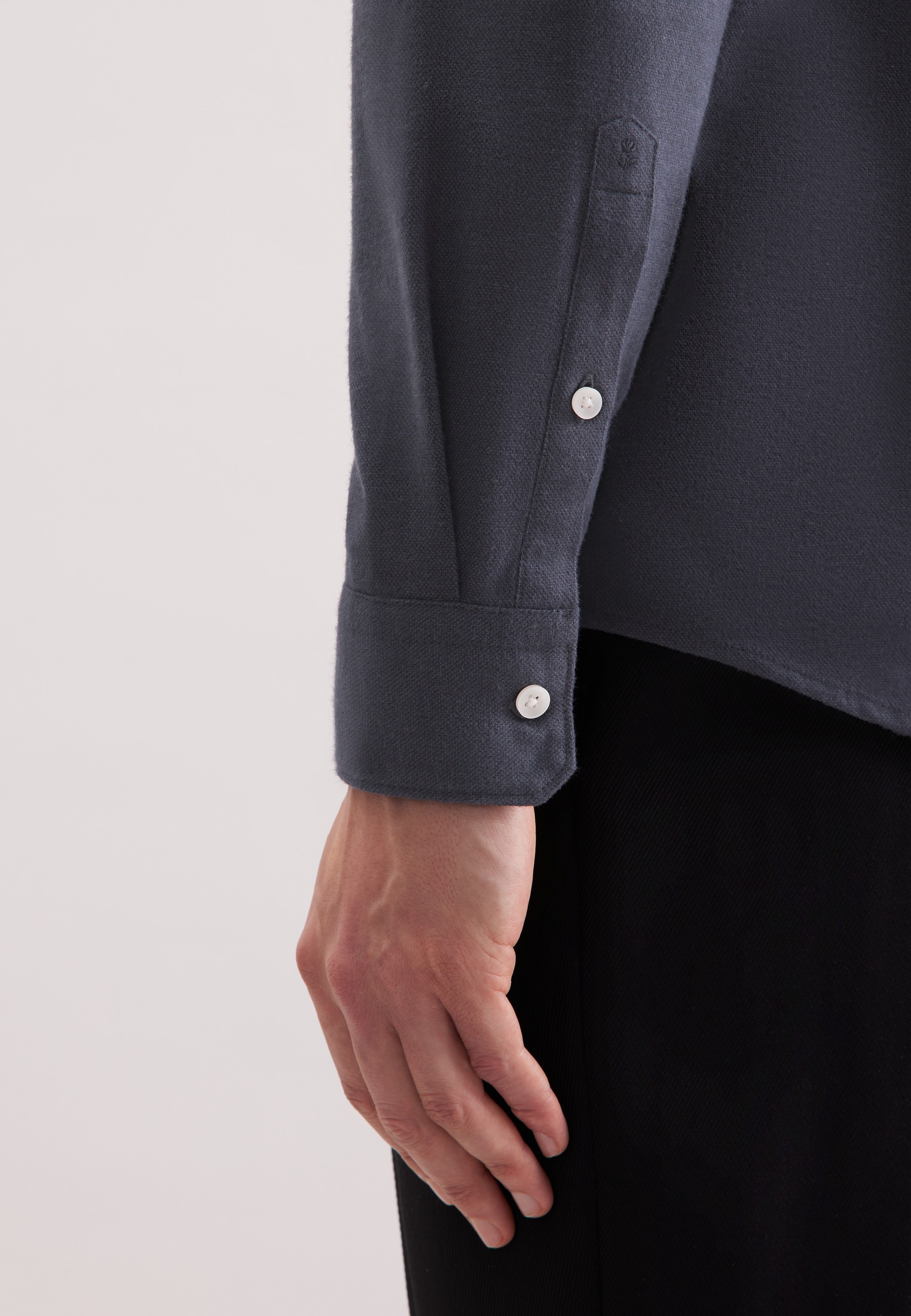 seidensticker Chemise en flanelle Regular 1/1 Button-Down-Kragen Uni