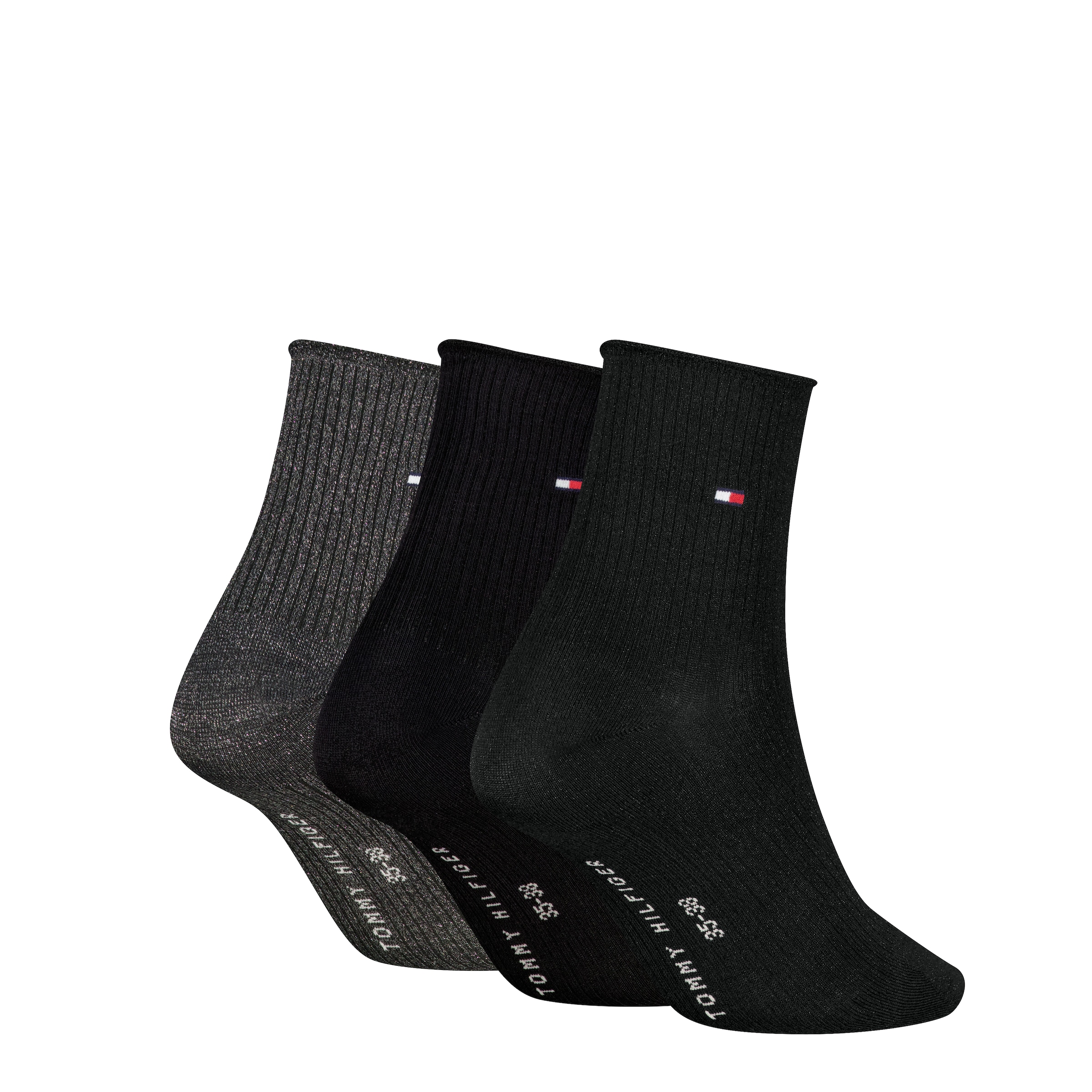 Tommy Hilfiger Chaussettes courtes 3 paires,  avec boîte cadeau