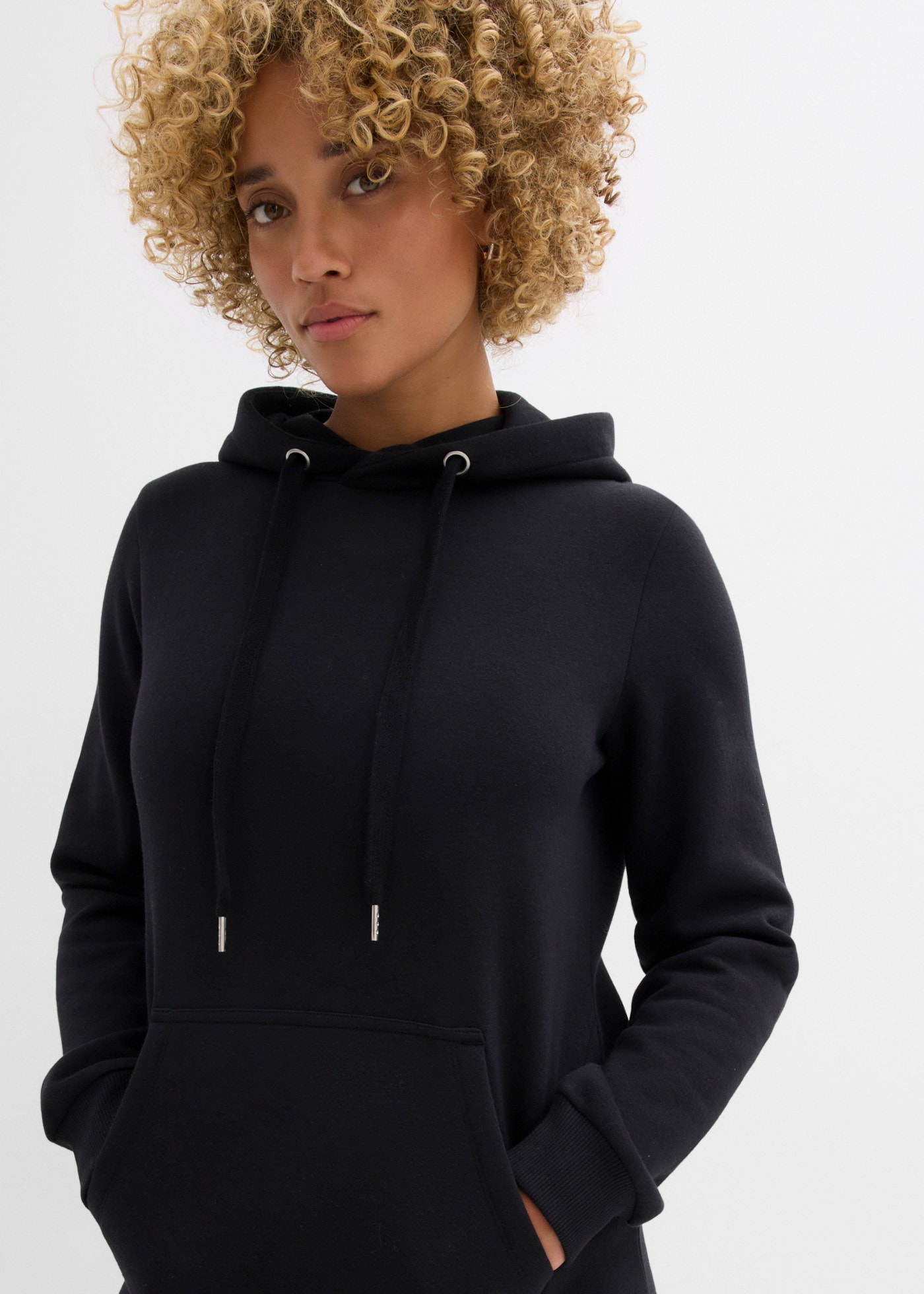 bonprix Robe en sweat coupe ample, avec bande élastique