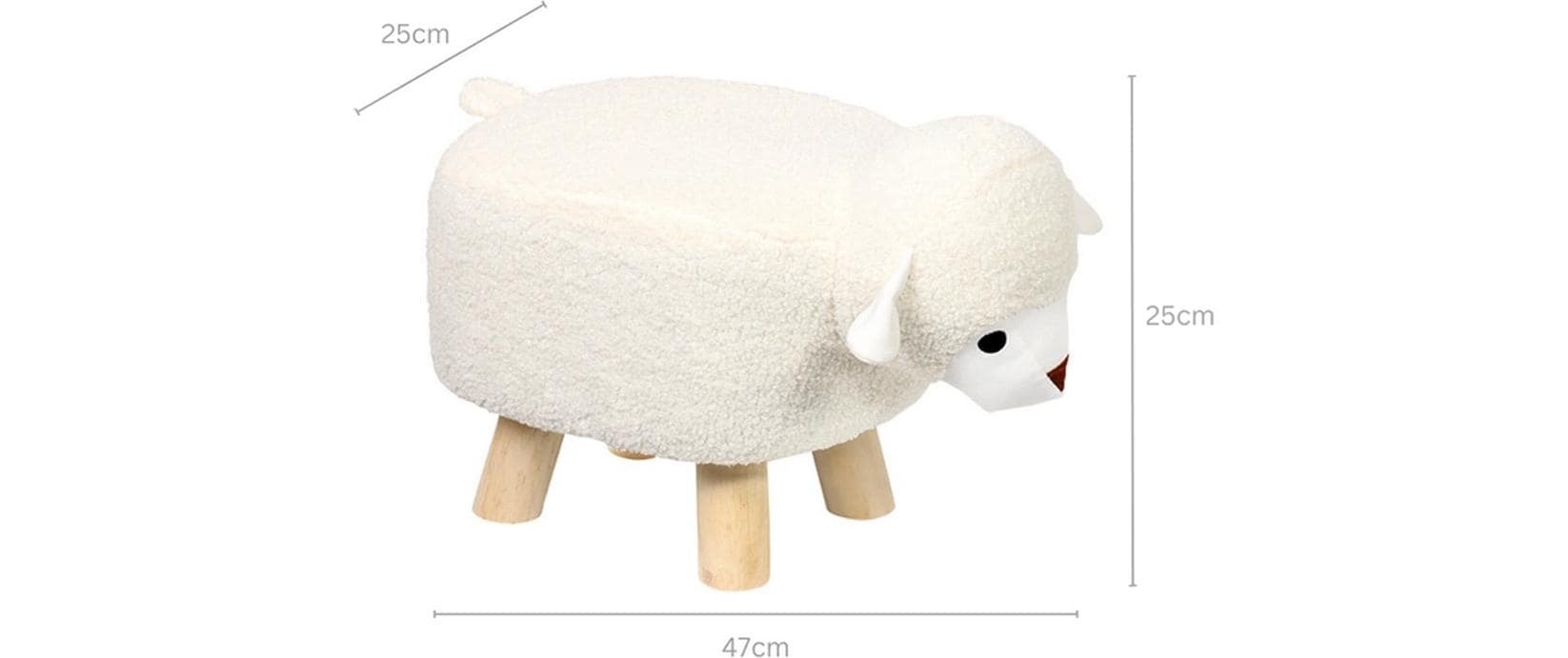 KESPER® Tabouret pour enfants »Schaf gepolstert mit Holzbeinen«