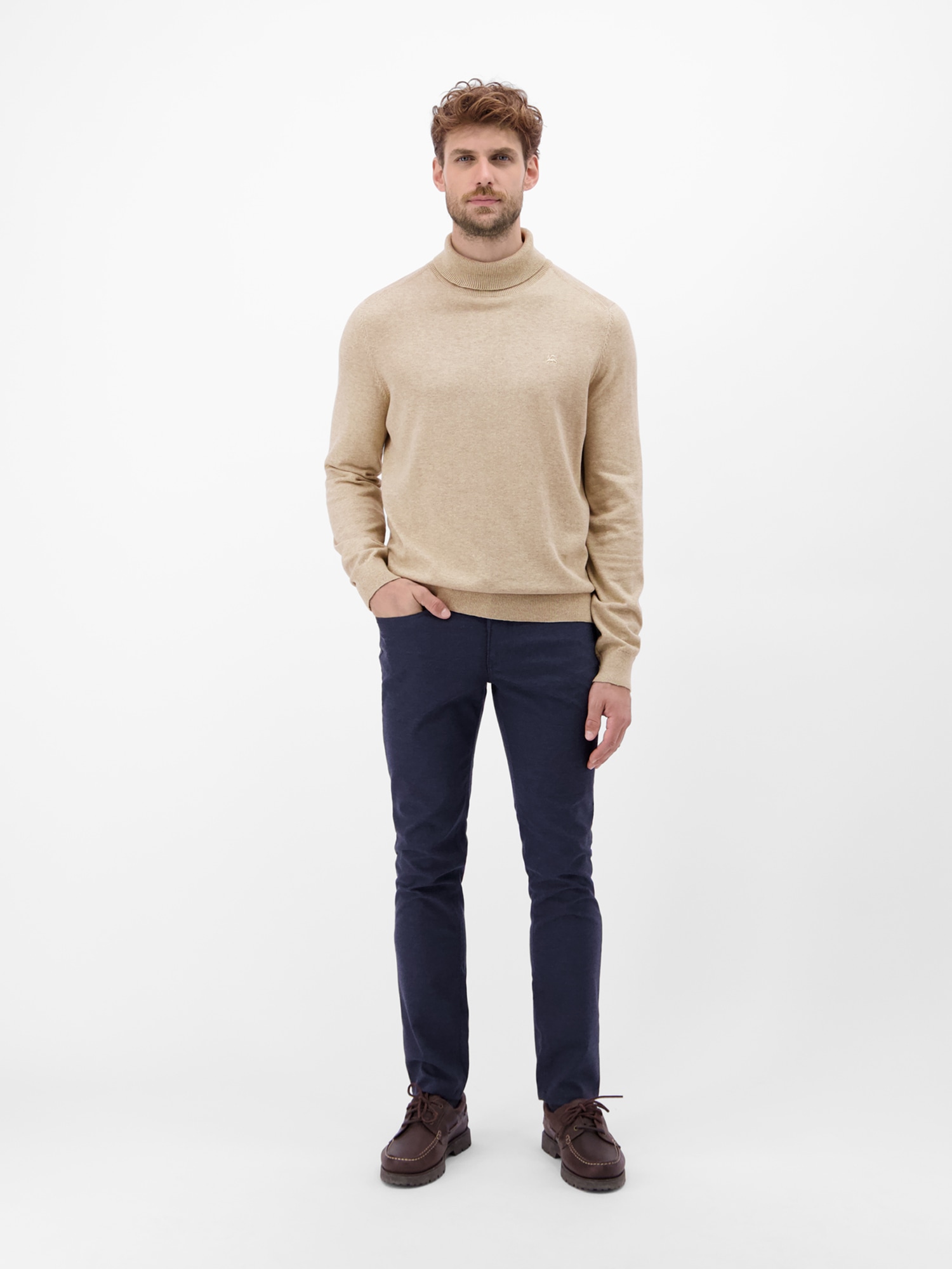 LERROS Pull à col roulé »Herren Rollkragen-Strickpullover«