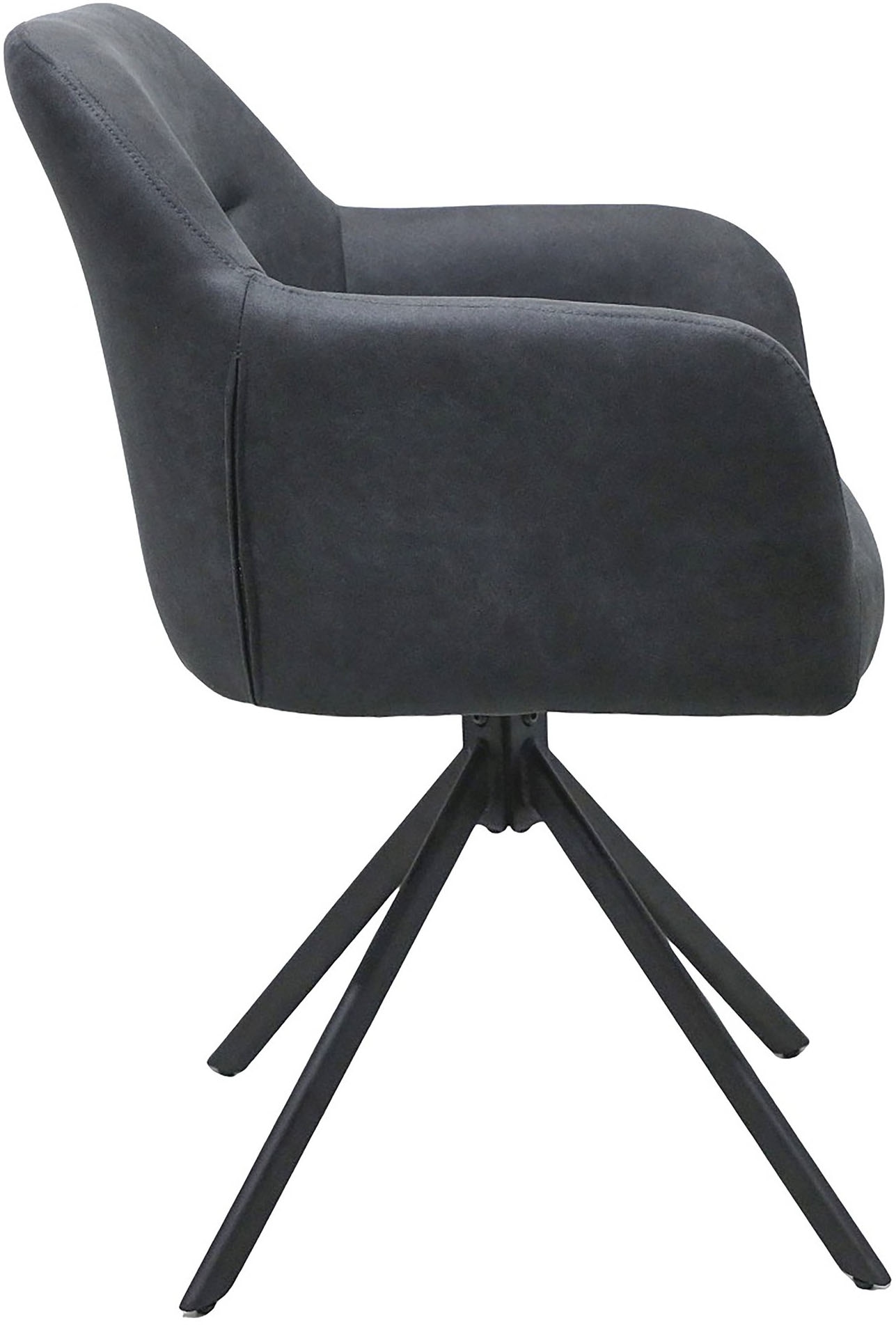 byLIVING Chaise de salle à manger »MONTREAL« (Ensemble) 2 cuisMicrofaser, bis 110 kg, 360° drehbar, Schaumstoff, Ziernaht Rücken