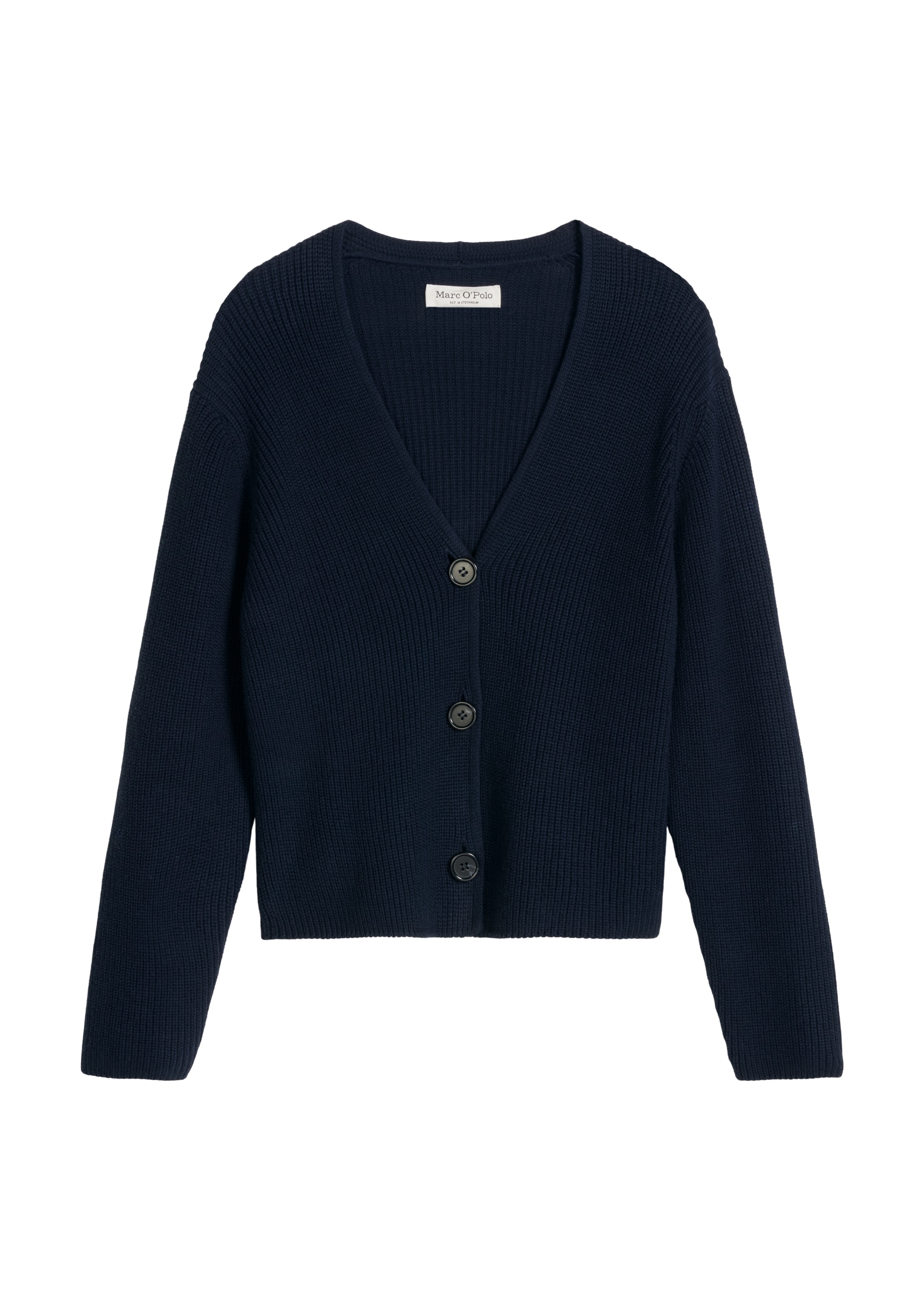 Marc O'Polo Veste en tricot in kurzer, gerader Form