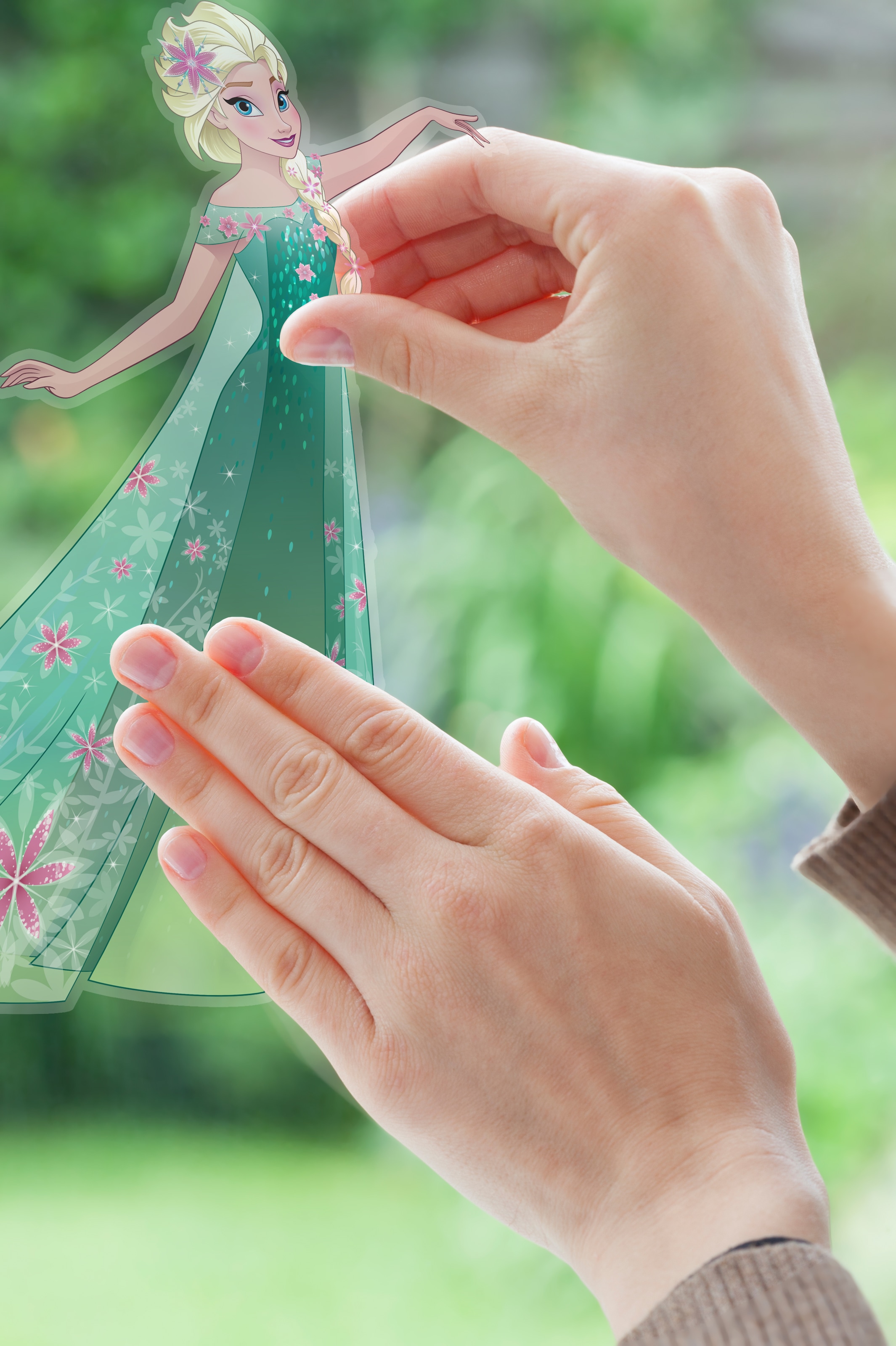 Komar Tableau de fenêtre »Fenstersticker - Frozen Flower - Grösse 30 x 30 cm« 37 x 30 cm, 2 Bogen