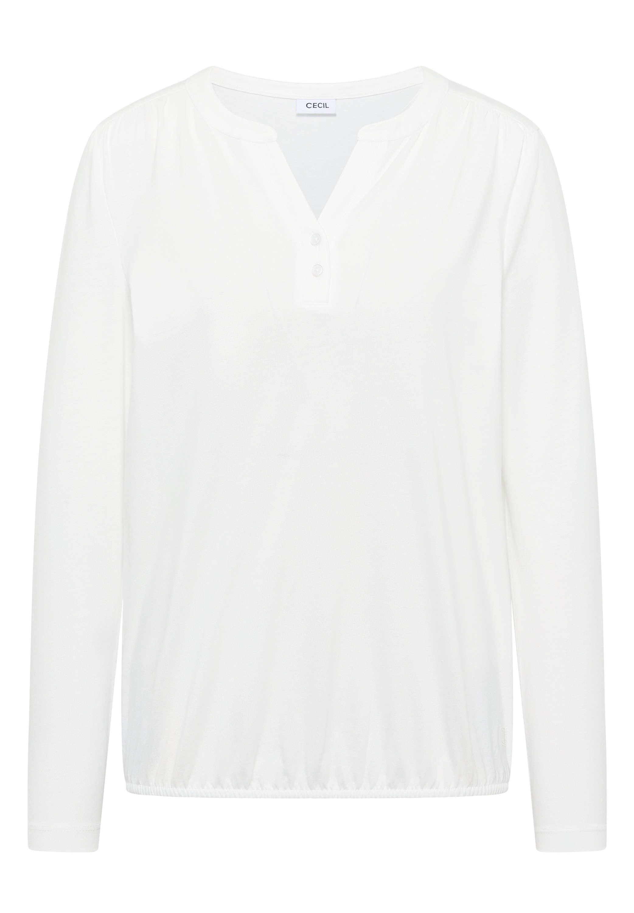Cecil T-shirt tunique Split Neck mit Knopfdetail