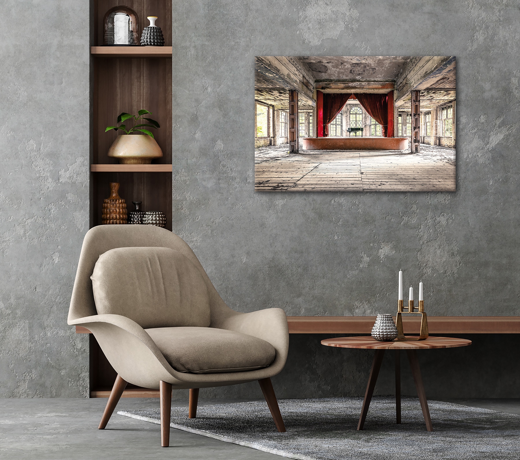Bönninghoff Leinwandbild »Wandbild LOST PLACE KLAVIER 60x90 cm – Leinwandbild Keilrahmen Deko« Fenster & Türen | Gebäude | Innenarchitektur 1 Stk. tlg. auf Keilrahmen gespannt