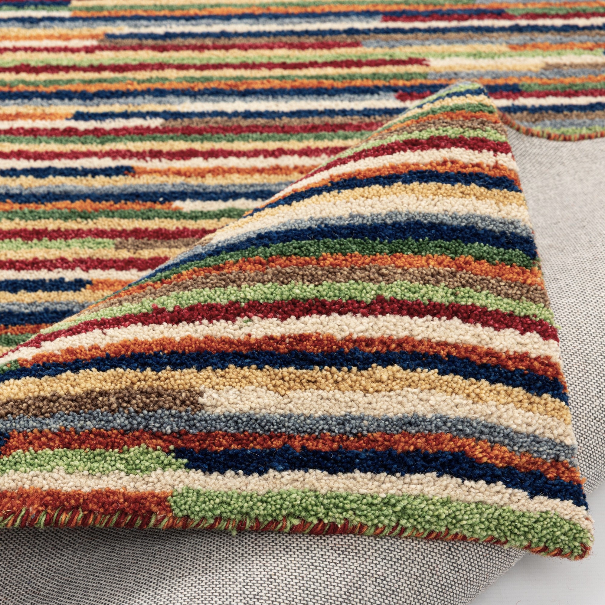 THEKO Tapis en laine »Gabbeh Multi, Handgefertigt, Teppich, meliert, reine Wolle,« Rectangulaire 15 mm Höhe Wohnzimmer, Schlafzimmer, Esszimmer