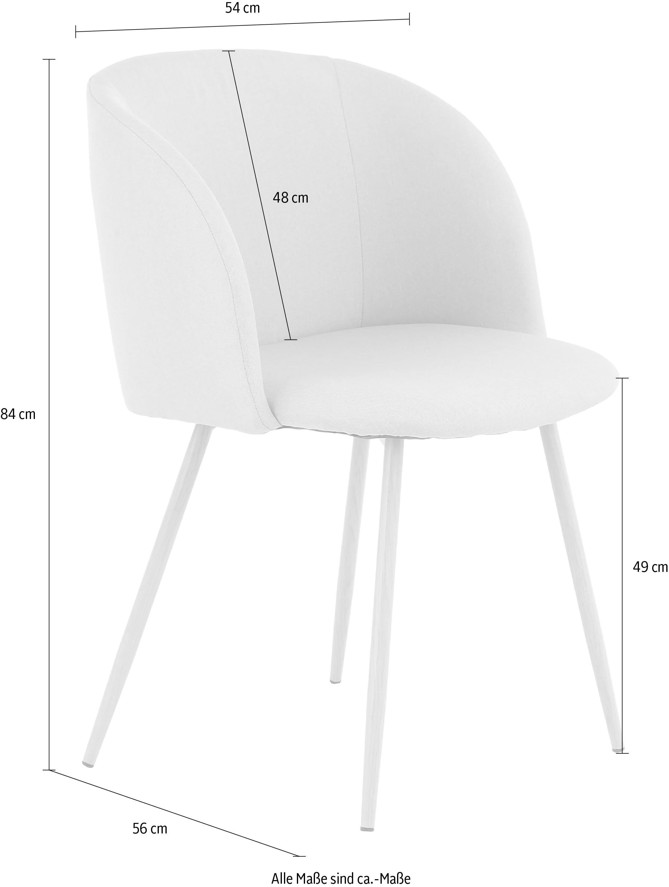 Kayoom Chaise rembourrée »Stuhl Celina 110 2er-Set Grau,samtweicher Bezug in moderner Farbgebung« (Set) 2 cuissamtweicher Bezug, bequem, zeitlos, Hingucker in jedem Wohnbereich