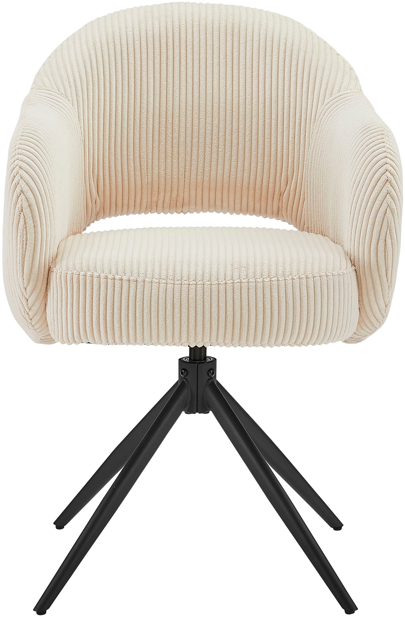 SalesFever Armlehnstuhl »Manchester Cord-Bezug« () 1 Stk.Esszimmerstuhl mit 360° Drehfunktion und Taschenfederkern