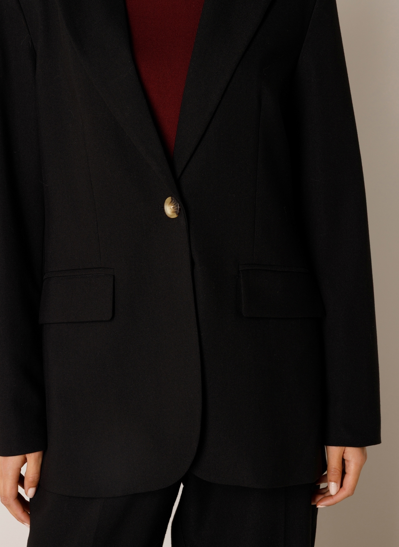 Base Level Veste blazer »Yella« avec fermeture à 1 bouton et viscose