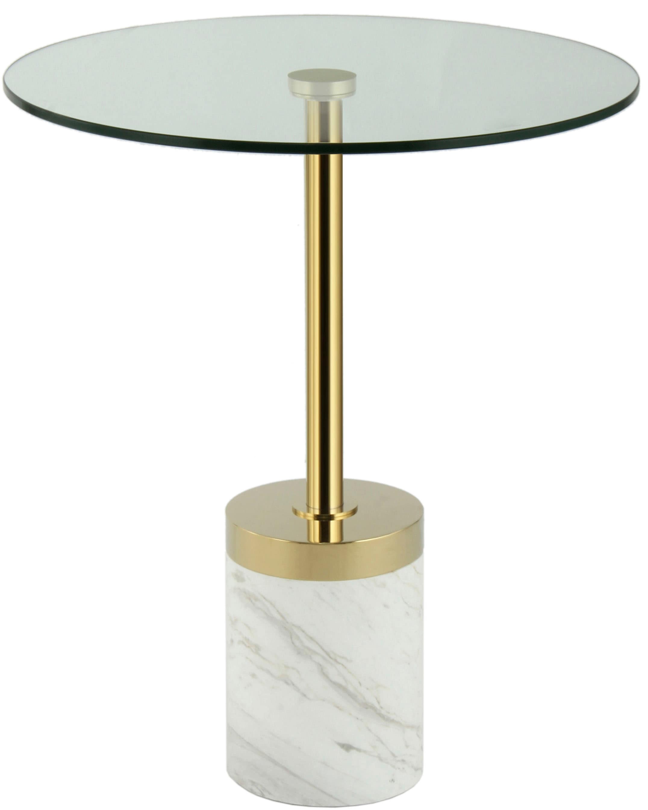 Kayoom Beistelltisch »Lana 125, robuste Glasplatte, Sockel in Mamor Optik« 1 Stk. tlg. robust, pflegeleicht, hochwertig, Outdoor und Indoor geeignet