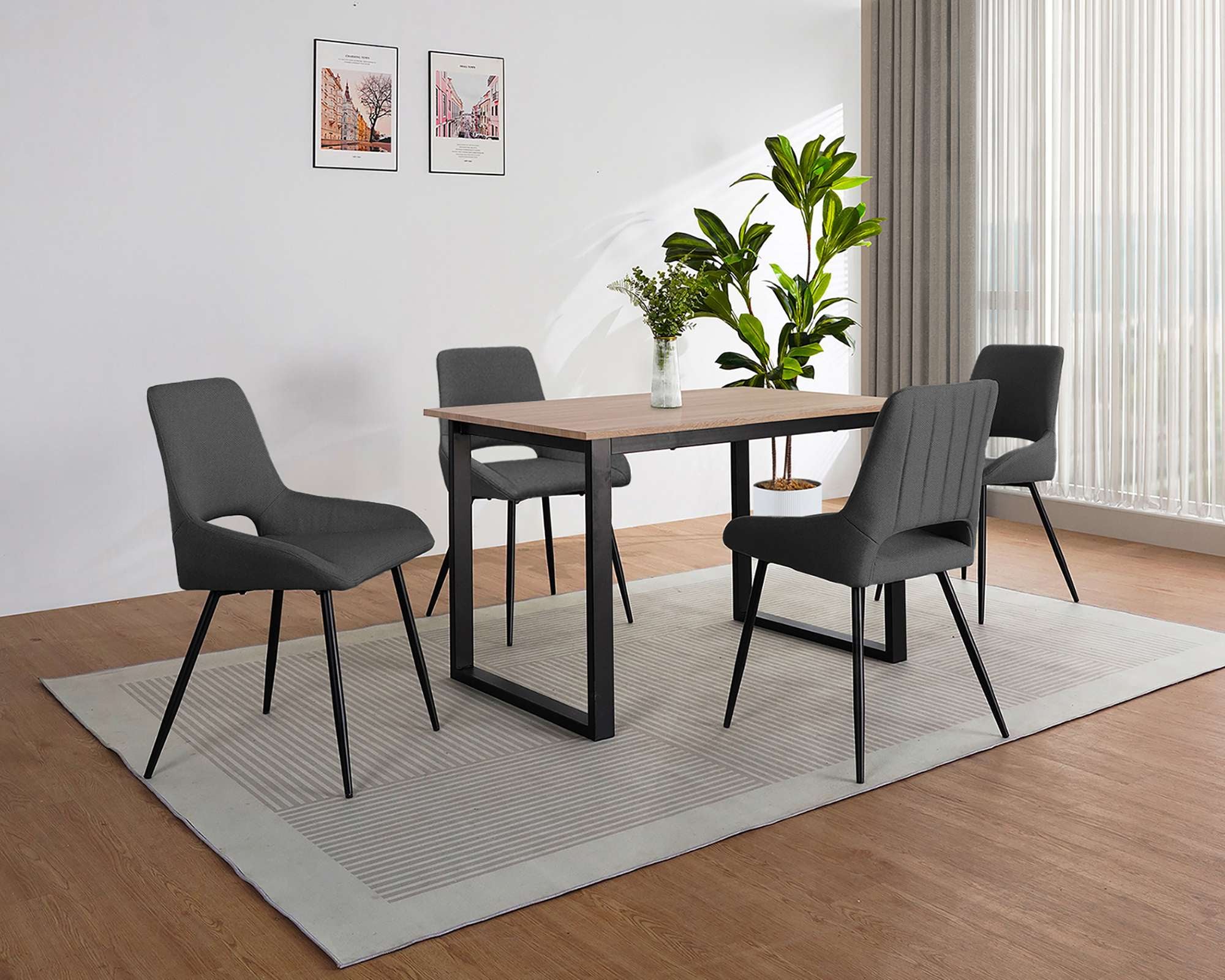 GOODproduct Chaise de salle à manger »Derrek« (Ensemble) im 2 er Set mit gepolsterter  Rückenlehne