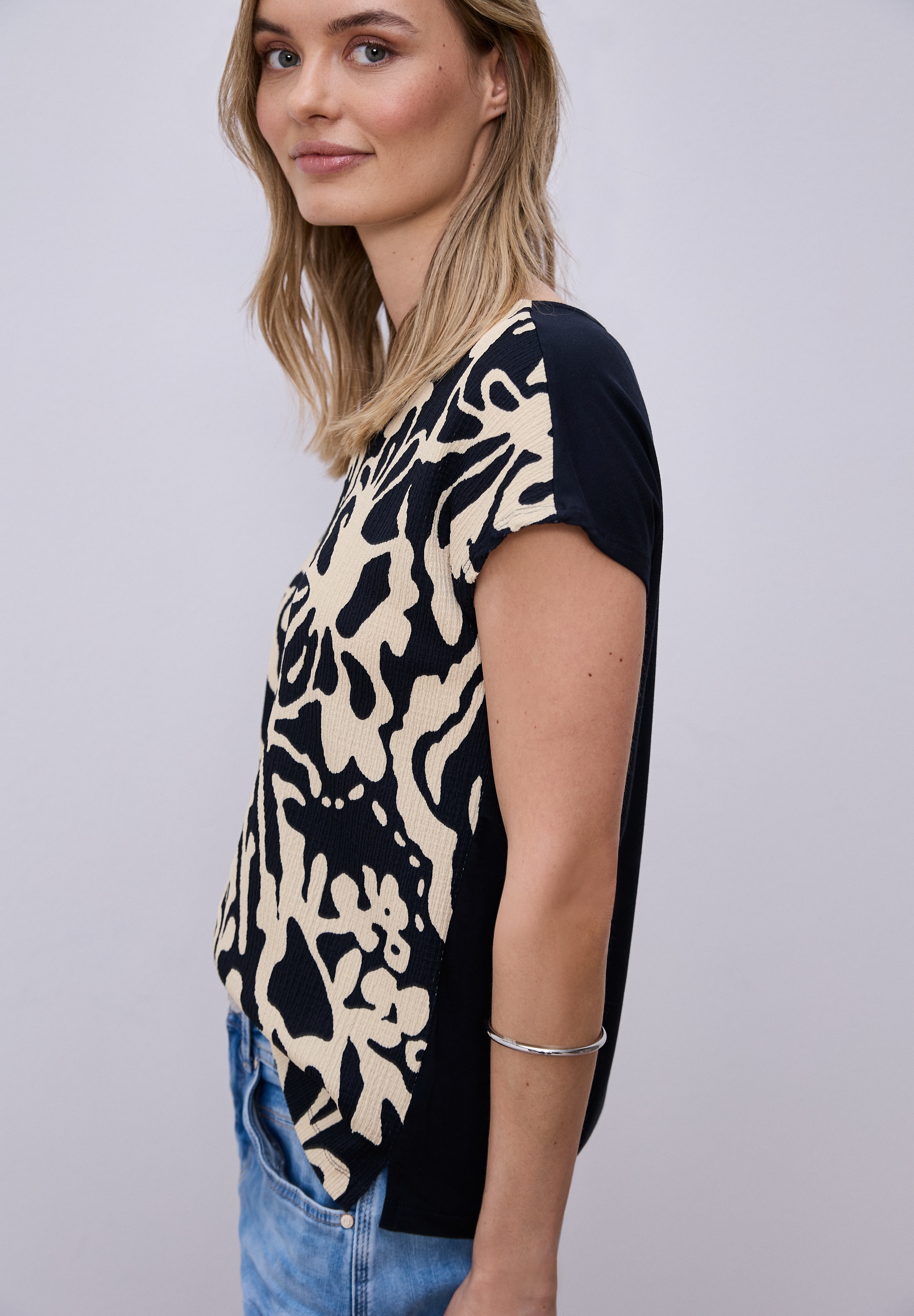 STREET ONE Haut de chemise avec imprimé intégral