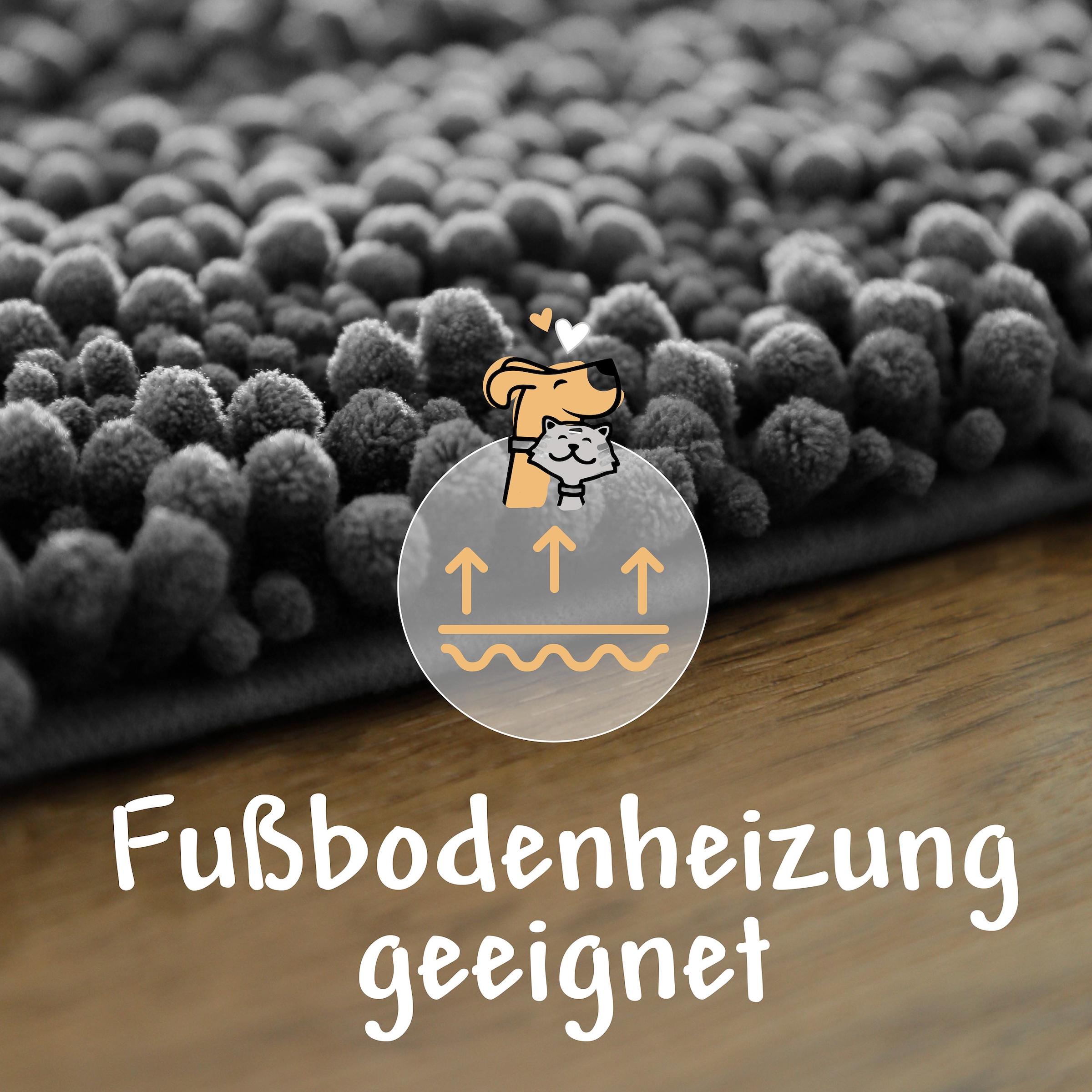Wecon home Tapis »Cooper« Rectangulaire 22 mm Höhe tapis pour animaux domestiques, antidérapant, lavable, tapis en chenille doux