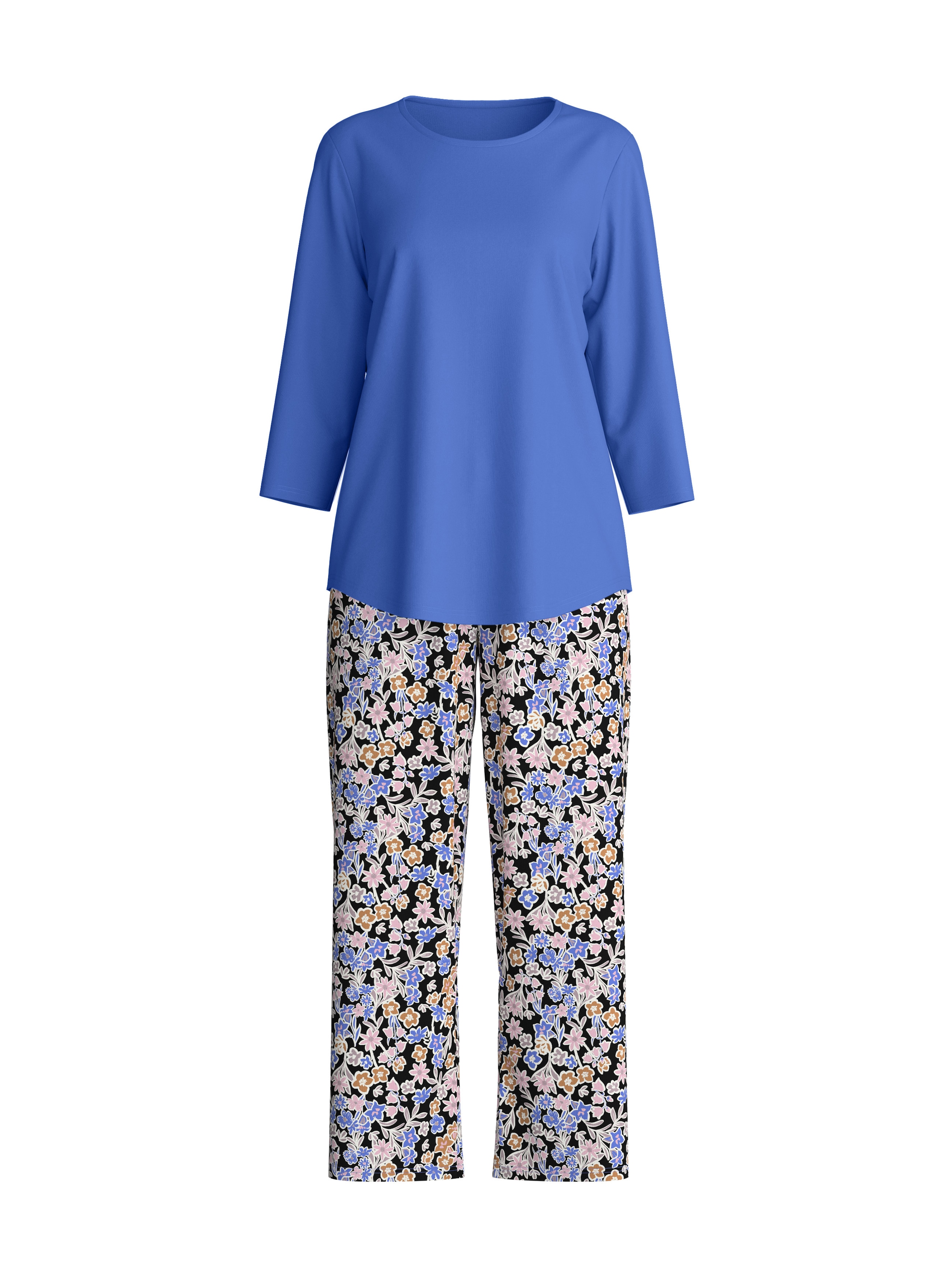 CALIDA Capri-Pyjama »Flower Dreams« 2 mit floralem Muster, Interlock-Qualität
