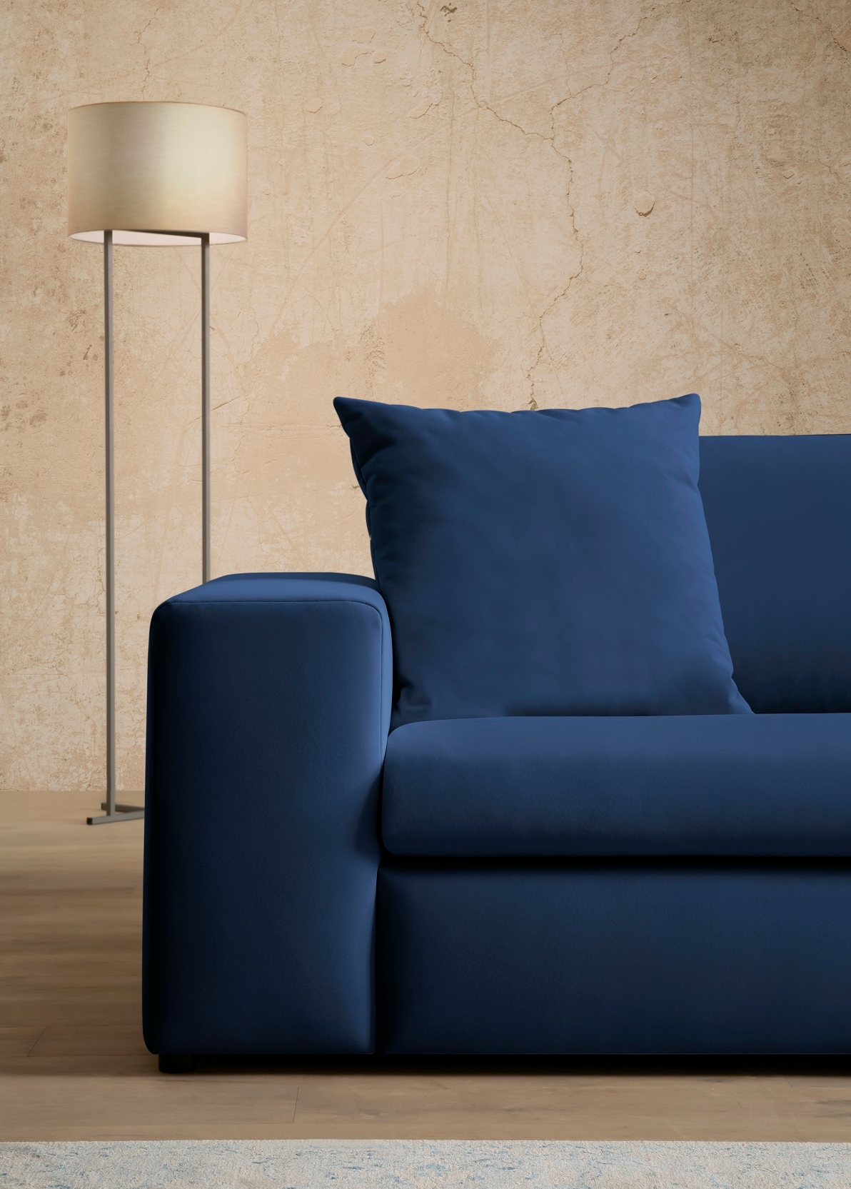 andas 3-Sitzer »SLEETLAND XXL in Samtvelours oder Vintage-Leder-Optik« besonders gross und bequem