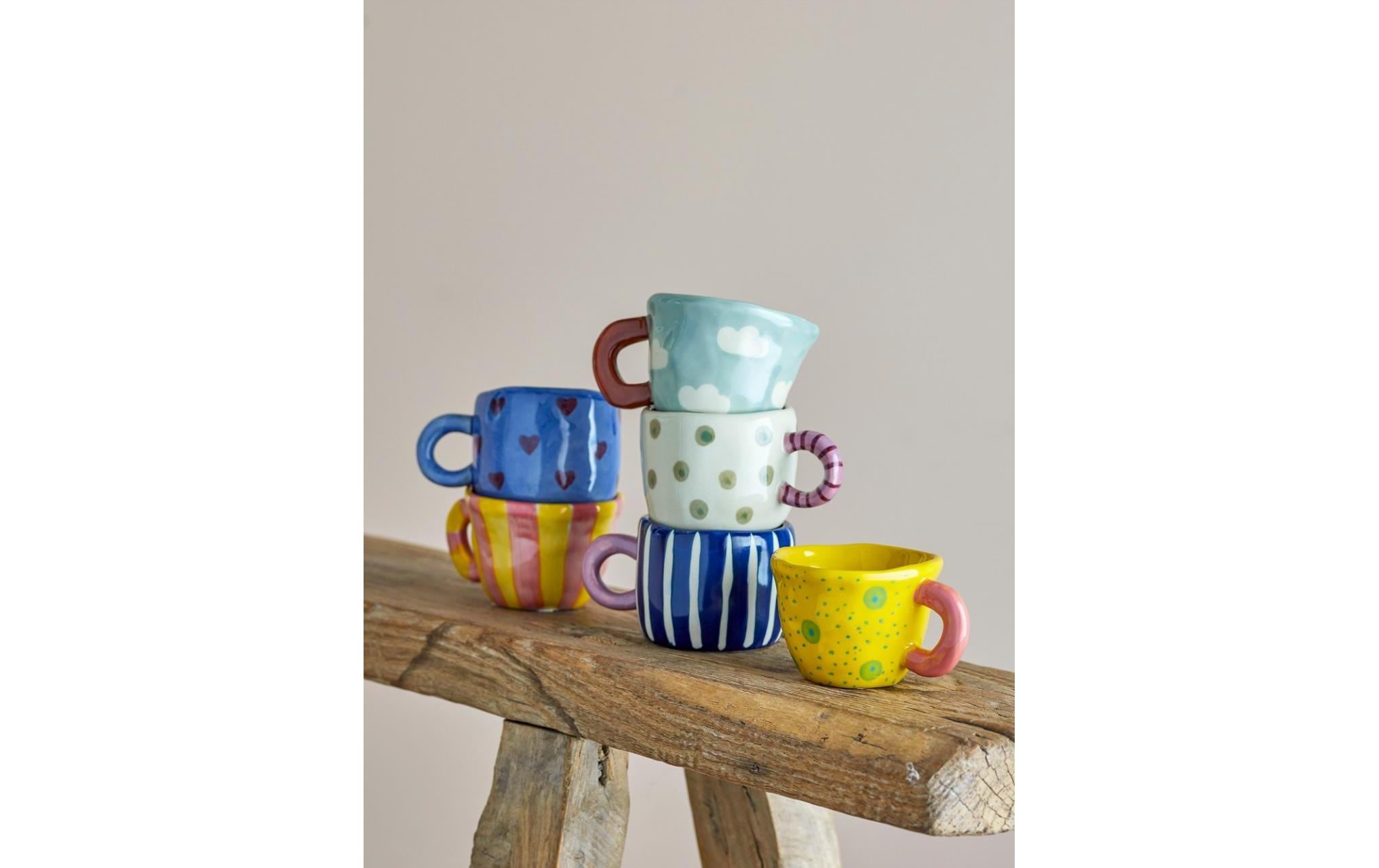 Bloomingville Becher »Nini, Steinzeug, 110 ml, 6 Stück«