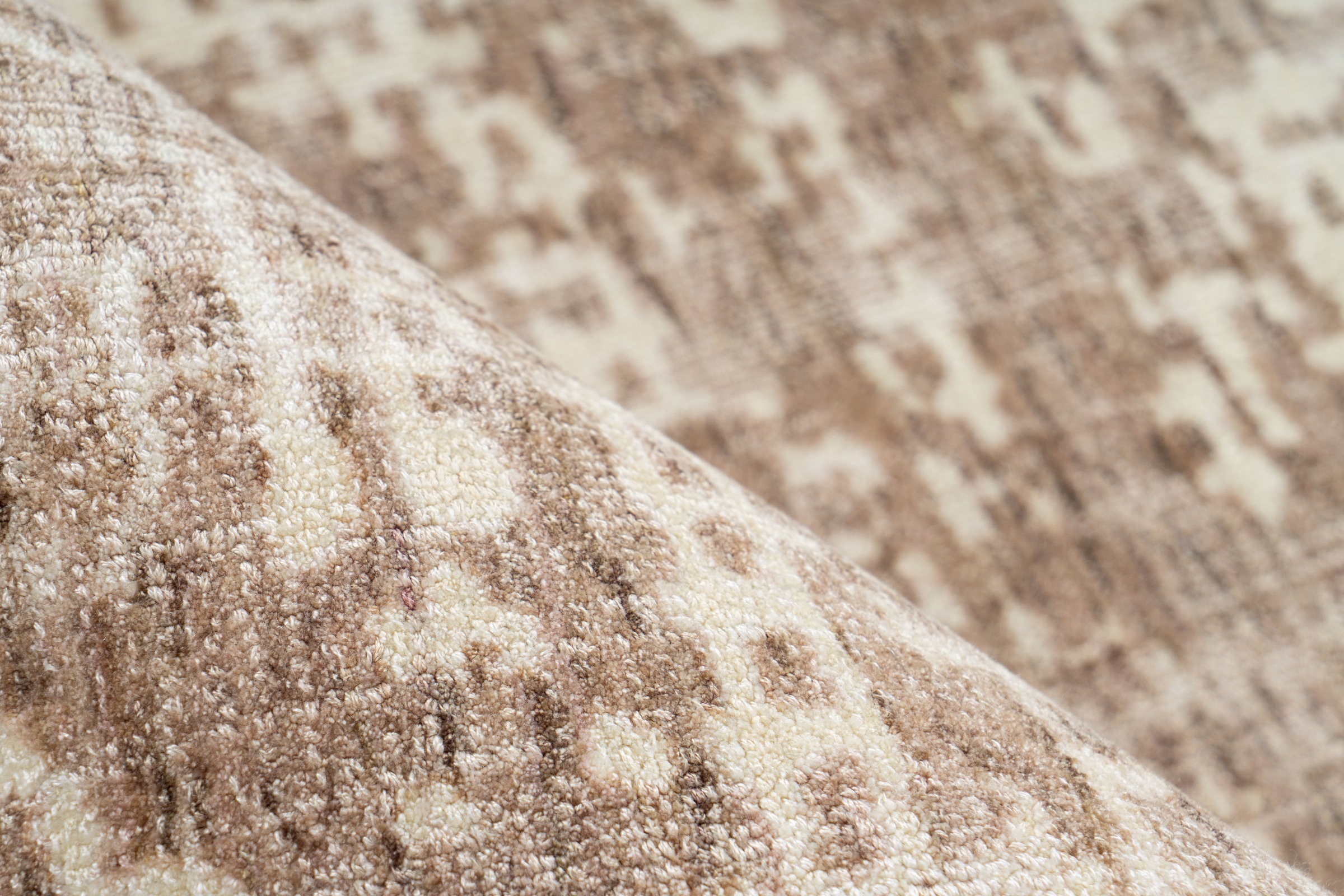 Padiro Tapis »Puerto 225« Rectangulaire 10 mm Höhe Kurzflor, Viskose, Wohnzimmer, weicher Handweb, Vintage Optik