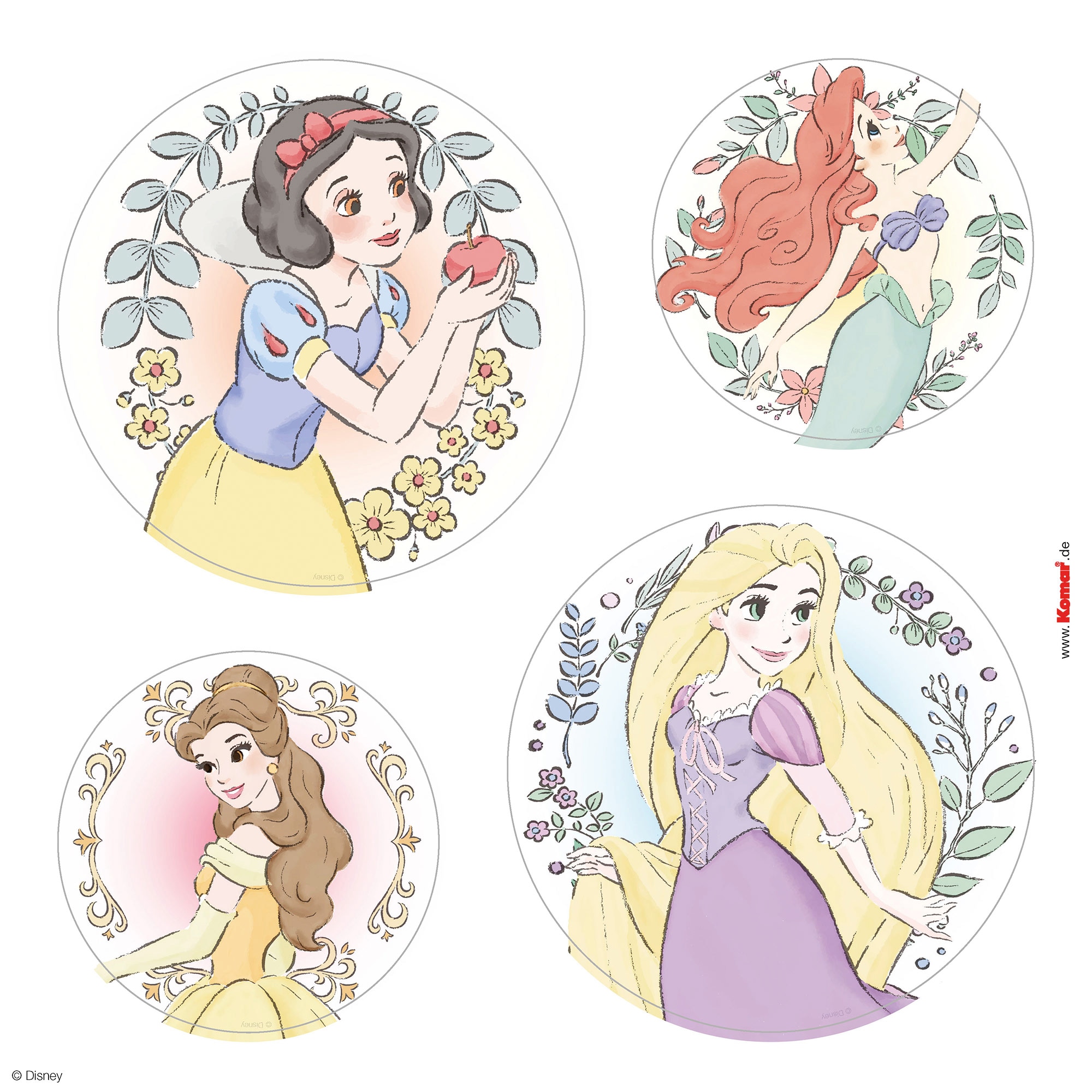 Komar Fensterbild »Fenstersticker - Princess Kindness - Grösse 30 x 30 cm« 34 x 30 cm, 2 Bogen