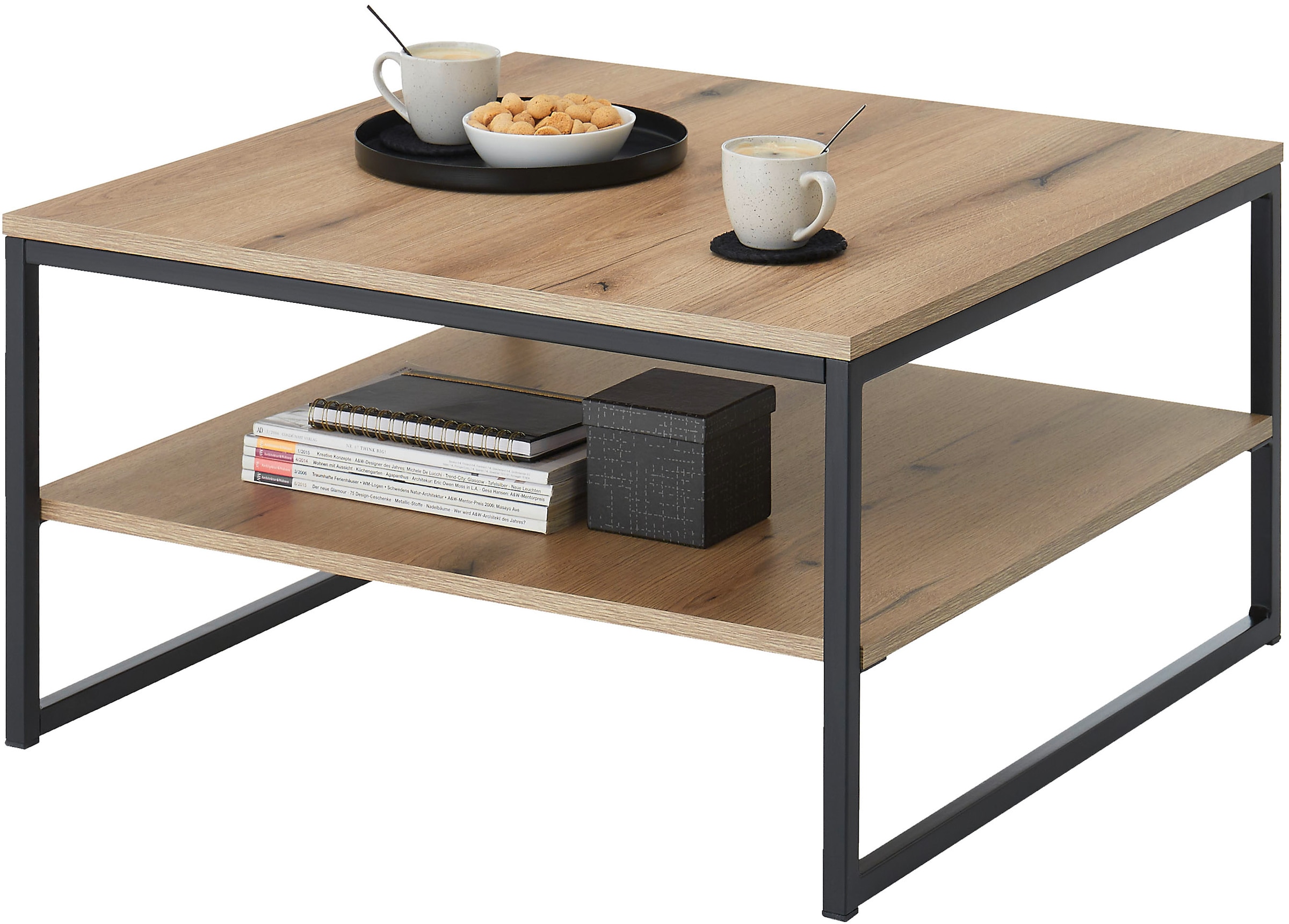 Stolkom Couchtisch »Cube Couchtisch B/H/T 75x40x75 cm« 1 Stk. tlg. pulverbeschichtet, quadratisch