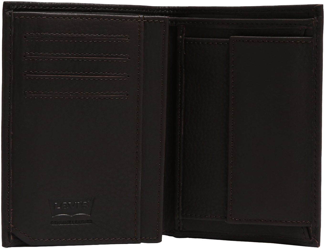 Levi's® Porte-monnaie »VINTAGE TWO HORSE VERTICAL COIN WALLET« mit schöner Prägung Herrenbörse Portemonnaie Leder