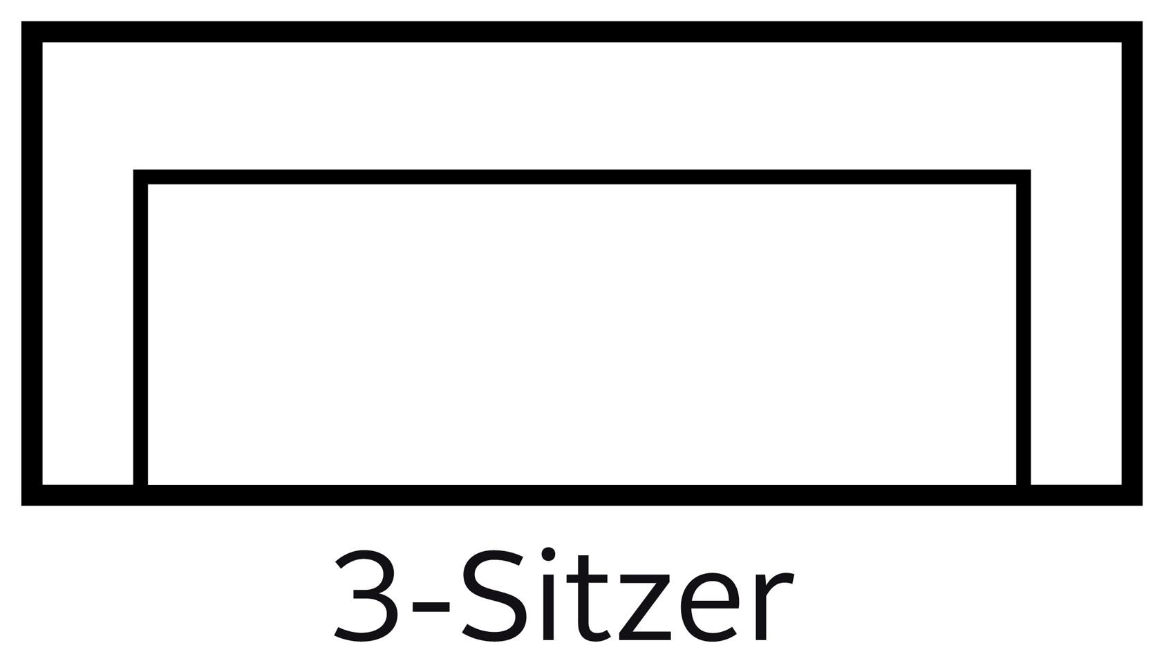 3C Candy 3-places »Beatrice, extravagantes Megasofa, bequem, Küchensofa, Breite 225cm« avec surpiqûres en losange dans le dos, aspect velours, aussi en imitation fourrure