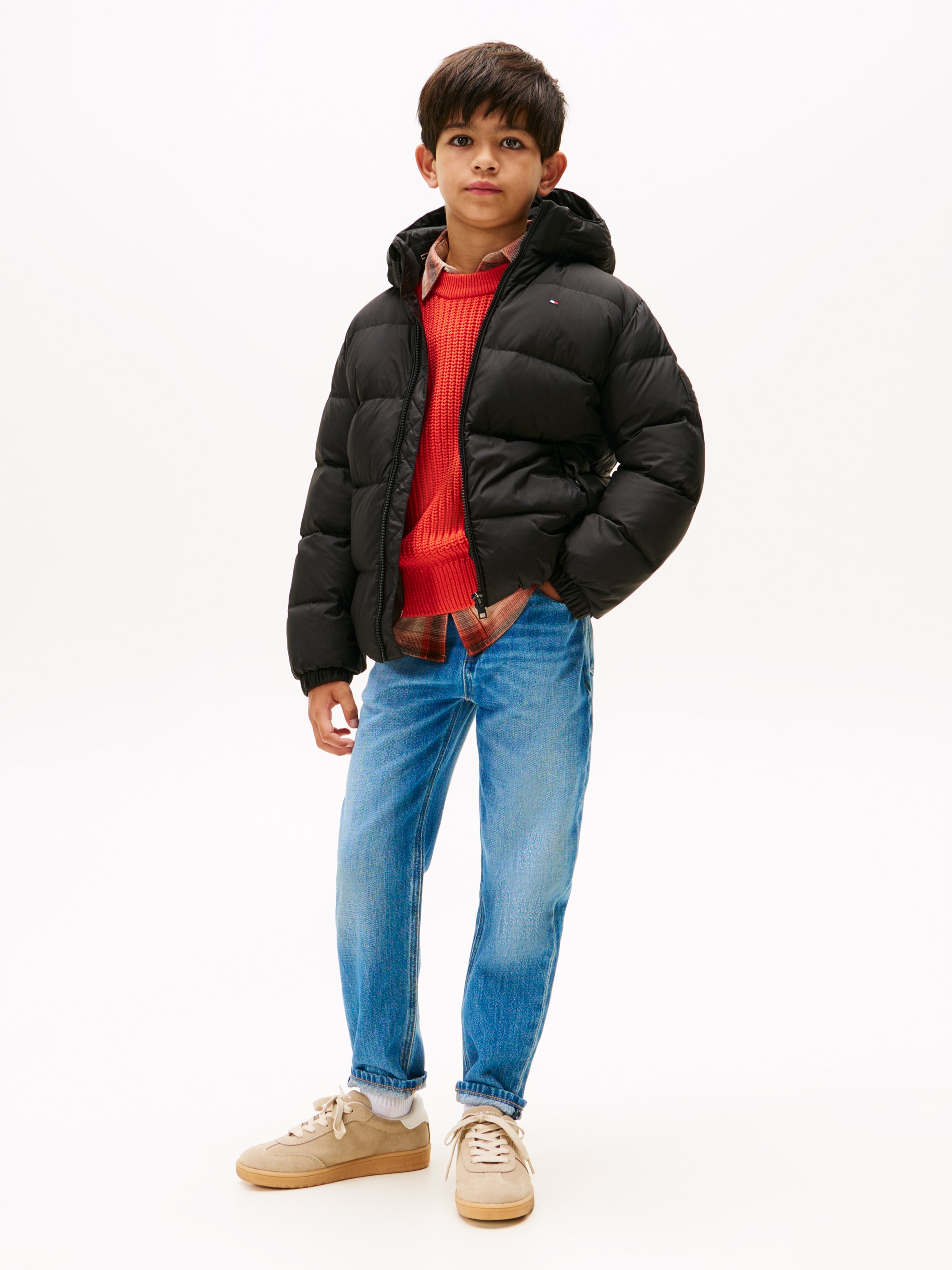 Tommy Hilfiger Veste matelassée »ESSENTIAL DOWN JACKET« avec capuche enfants jusqu’à 16 ans