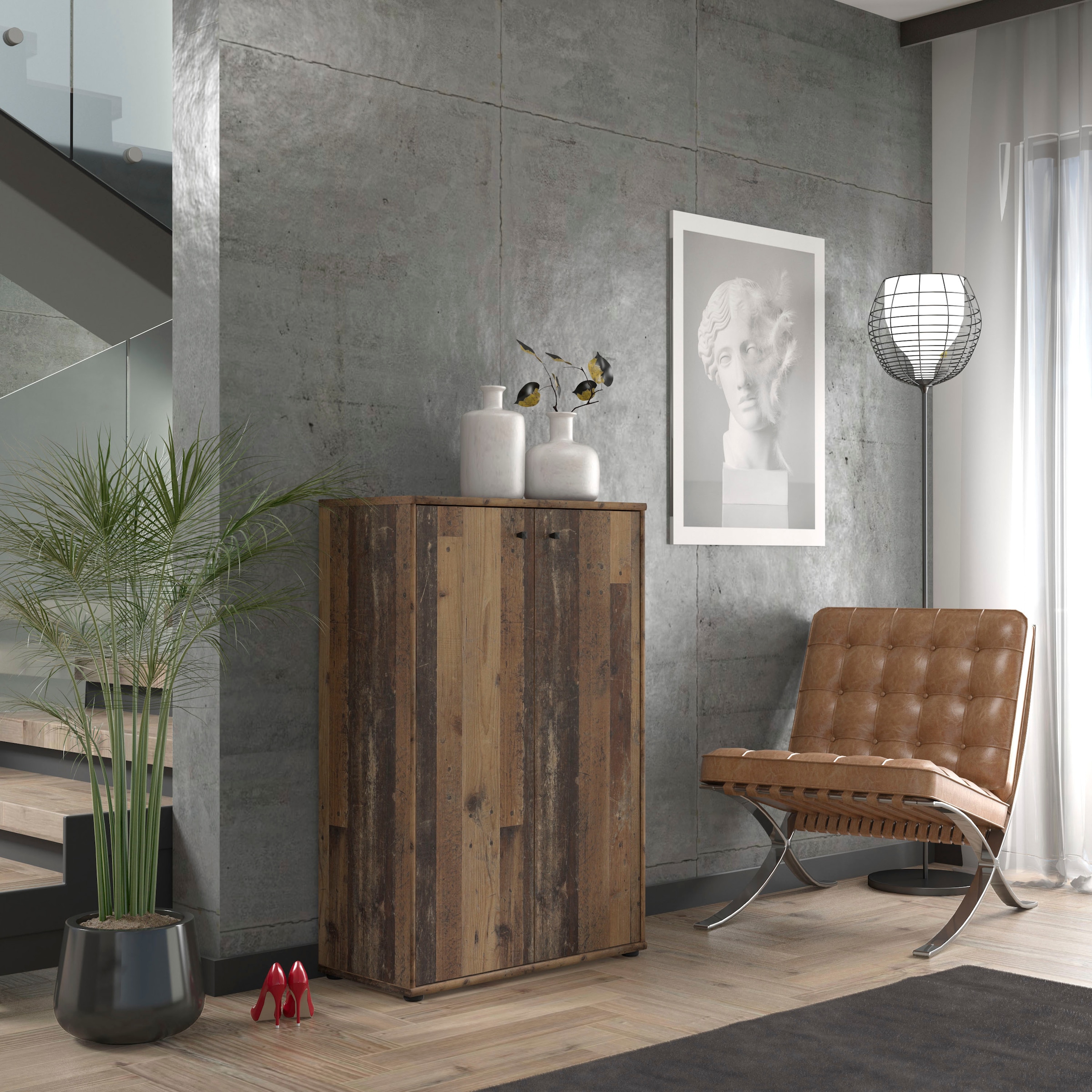 FORTE Commode »Tempra, Kommode, 2 Türen,  viel Stauraum, Höhe 111,1 cm«