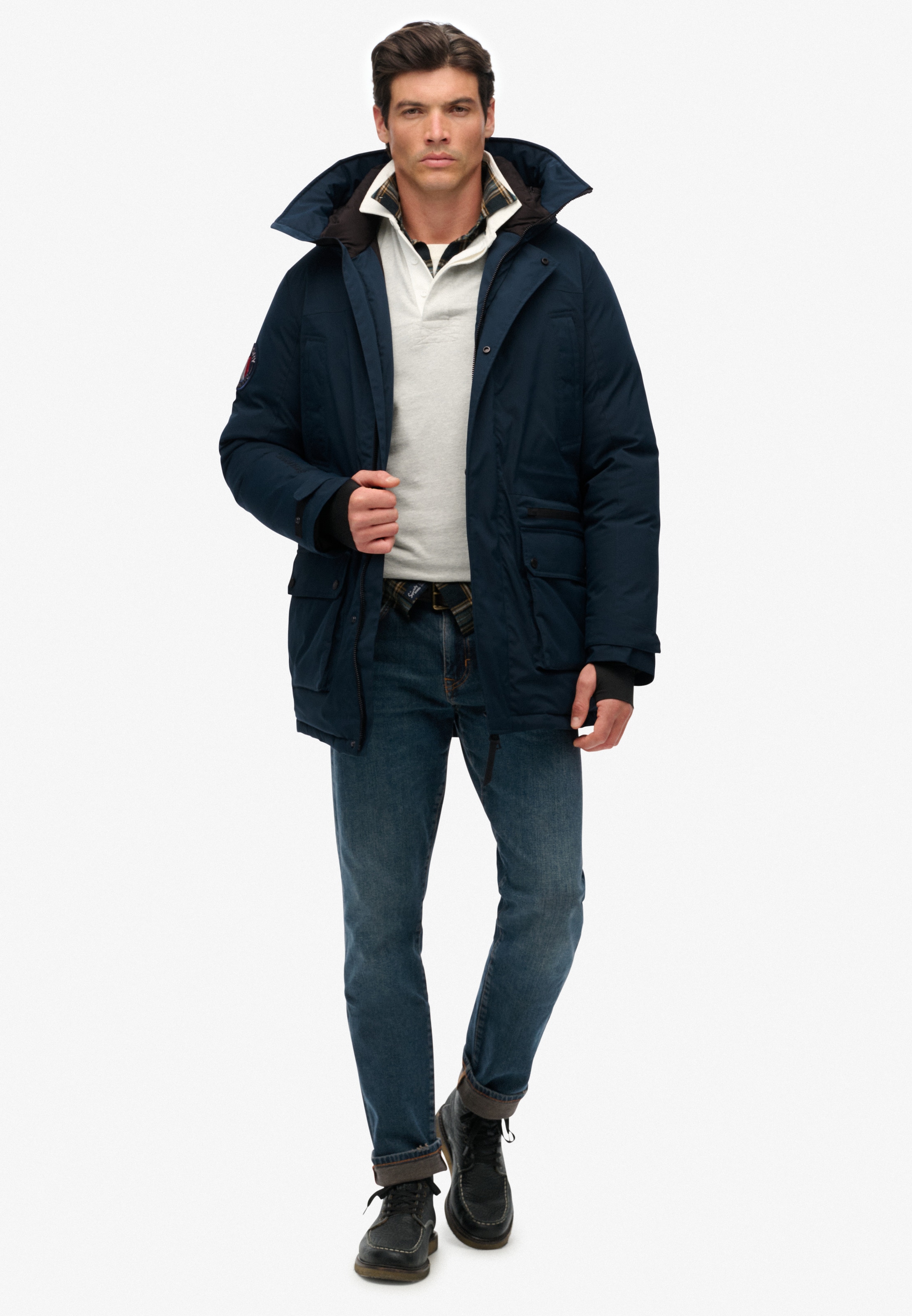 Superdry Steppjacke »City Padded Parka Jacket« mit Kapuze